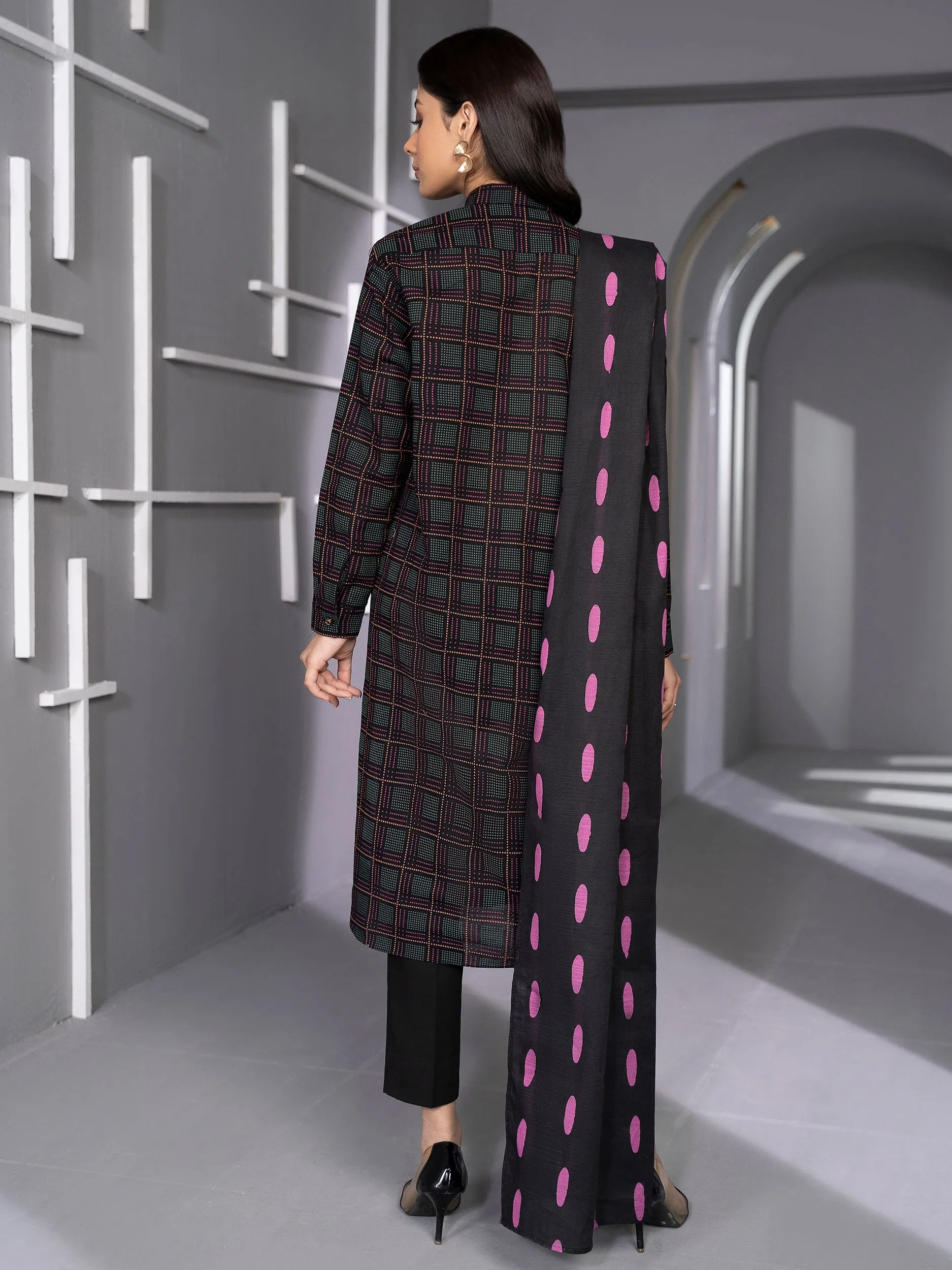 2 Piece Khaddar Suit-Printed (Unstitched)