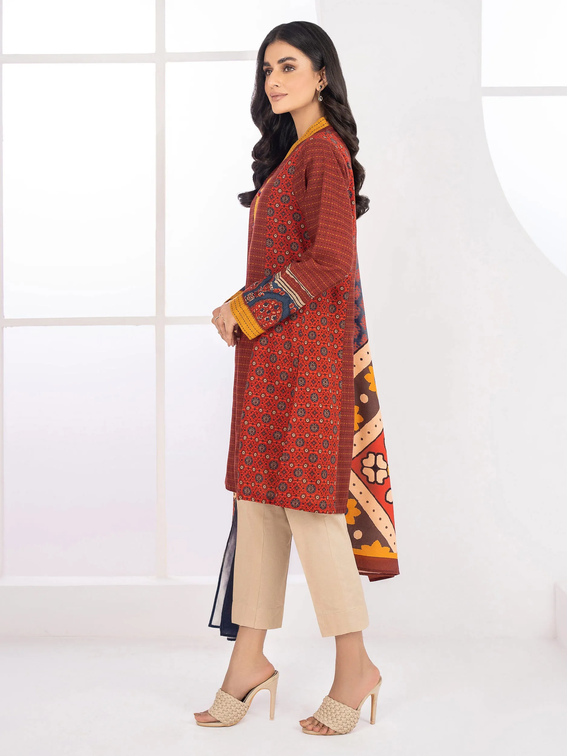 2 Piece Khaddar Suit-Printed (Unstitched)