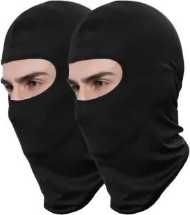 2PCs Balaclava Ski Mask Bandana Mask Black Ski Mask for Men Windproof Masks for Outdoor Motorcycle Helmet Headwear