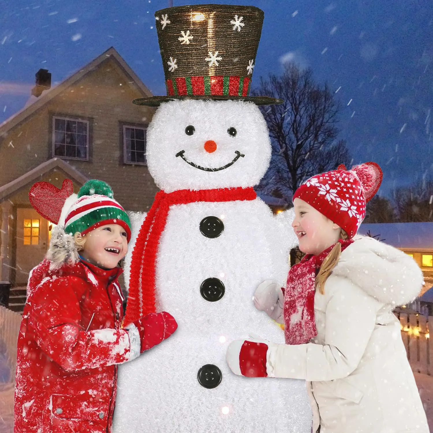 4FT Plush Snowman Christmas Decoration