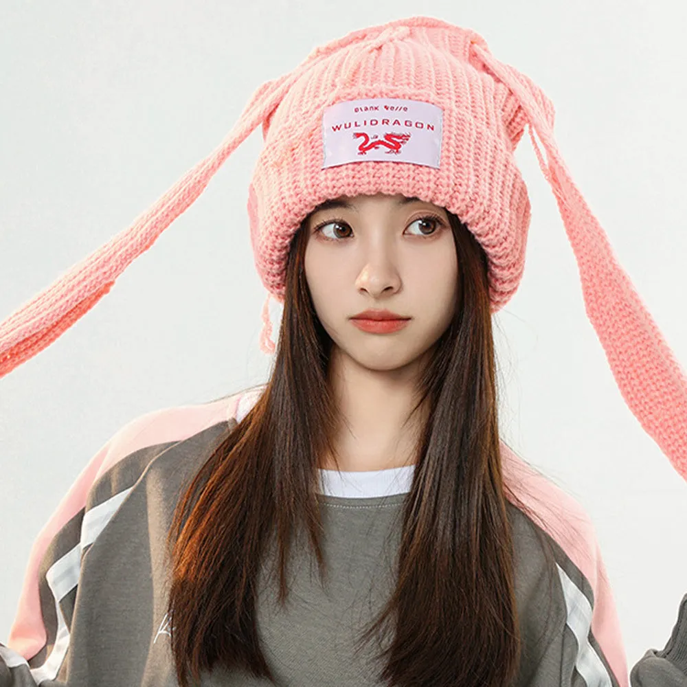 6kull Street Rabbit Knitted Beanie