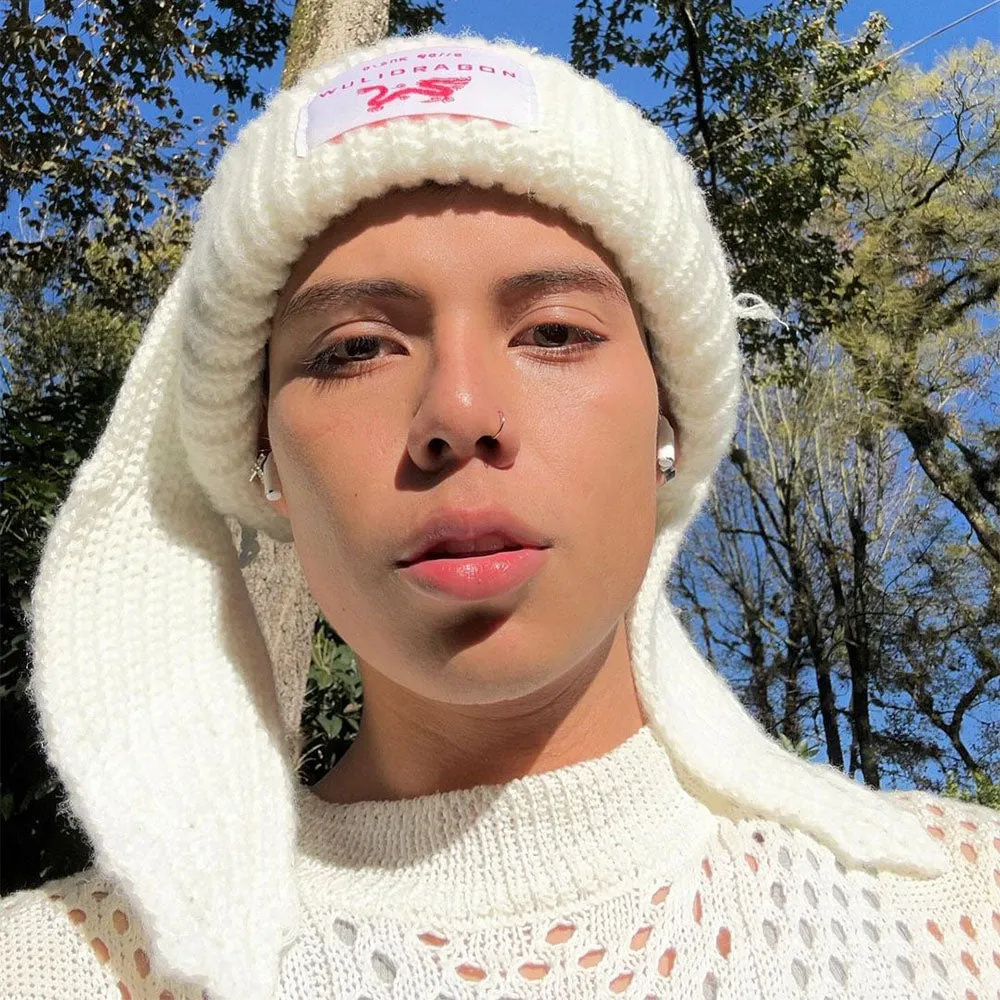 6kull Street Rabbit Knitted Beanie
