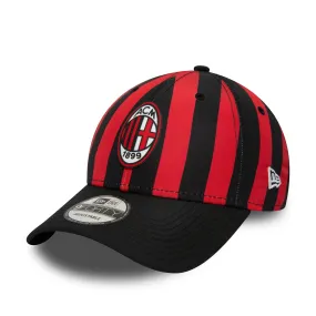 9FORTY New Era x AC Milan Red and Black Cap With Logo