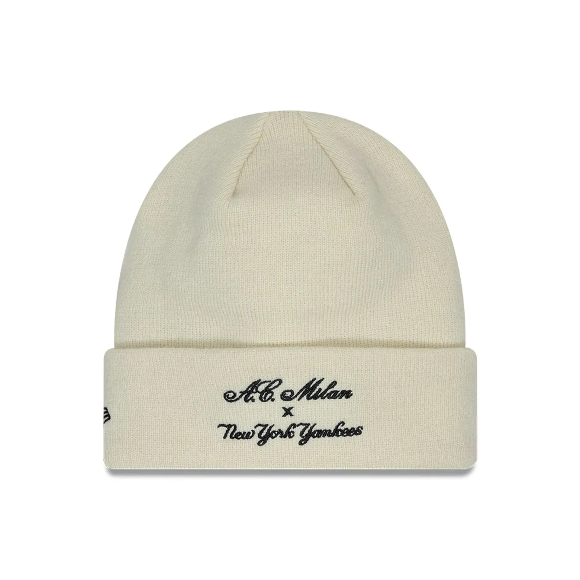 AC Milan x New York Yankees Script Stone Cuff Knit Beanie Hat