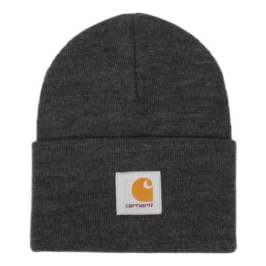 Acrylic Watch Hat 100% Acrylic Black Heather