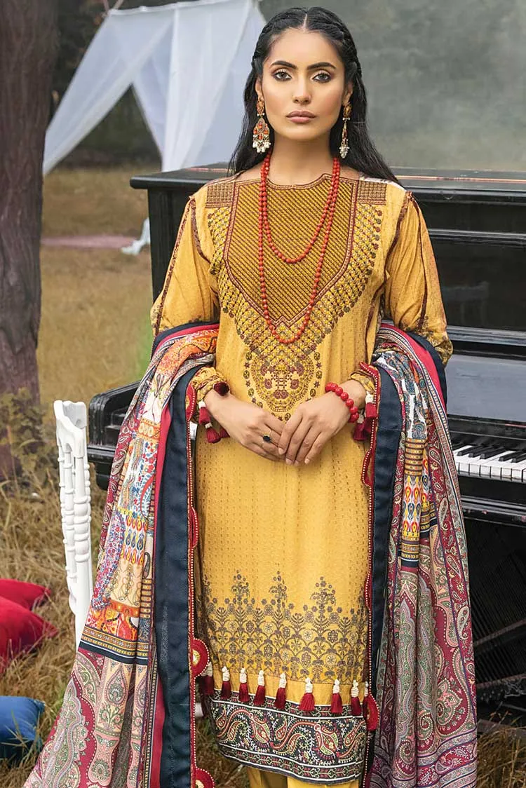 Al Zohaib Textile - WB21 01 Wintry Breeze Embroidered Shawl Collection