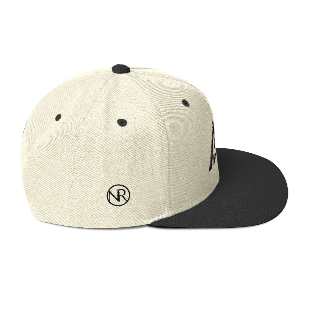 Alaska - Flat Brim Hat - Black Embroidery - AK - Many Hat Color Options Available