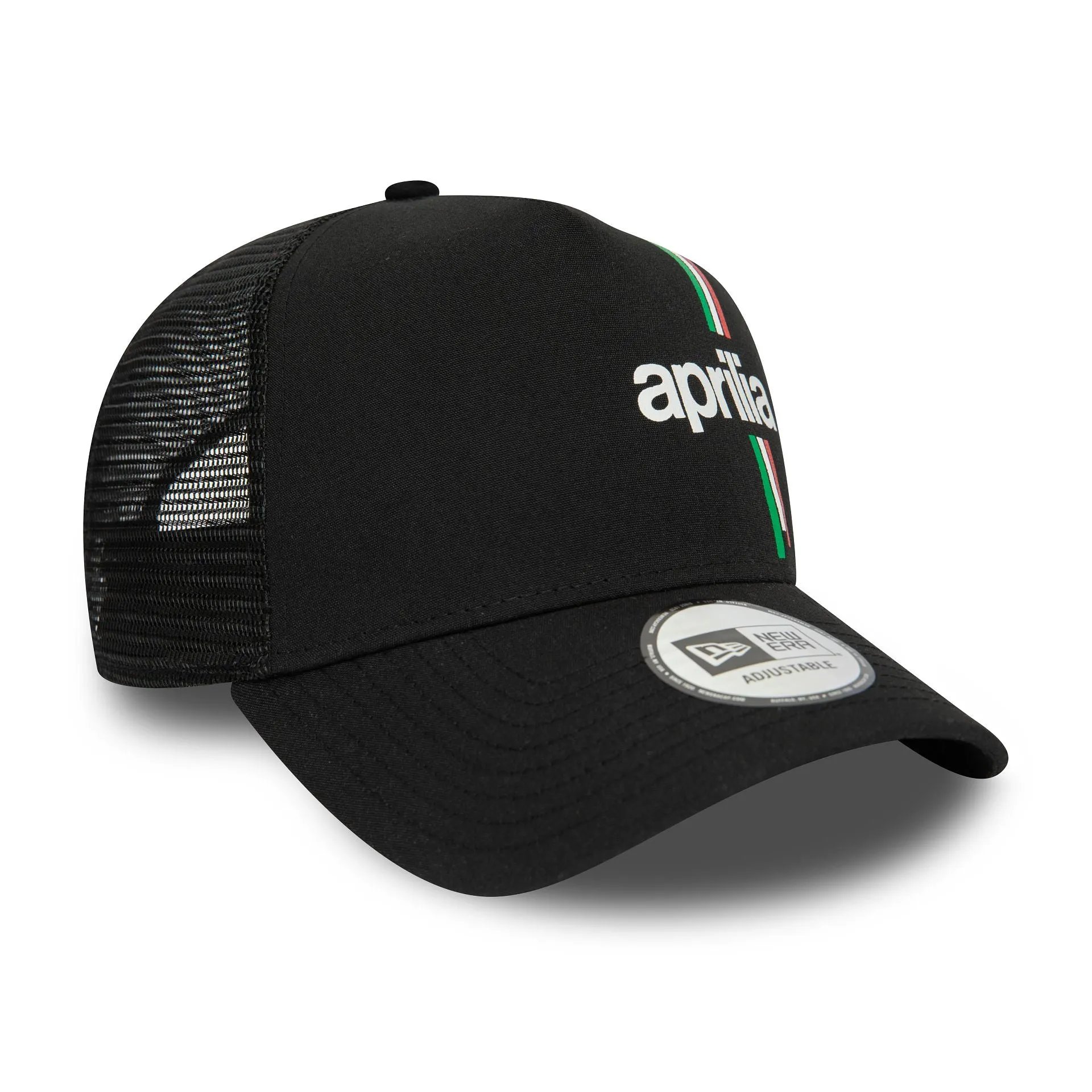 Aprilia Essential Black A-Frame Trucker Cap