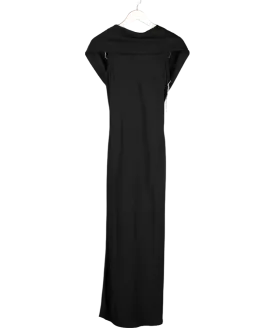 Arket Black Shawl Collar Drape Dress UK 8