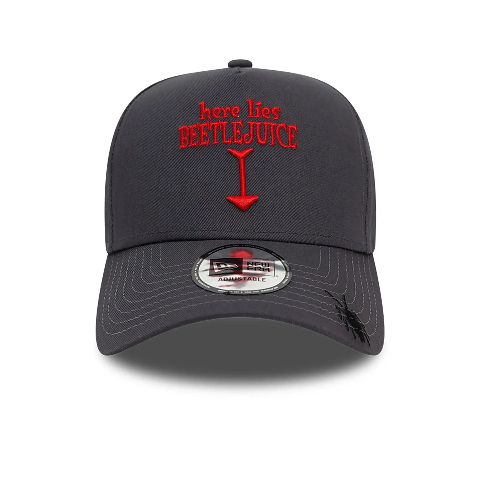 Beetlejuice Here Lies Dark Grey 9FORTY E-Frame Adjustable Cap