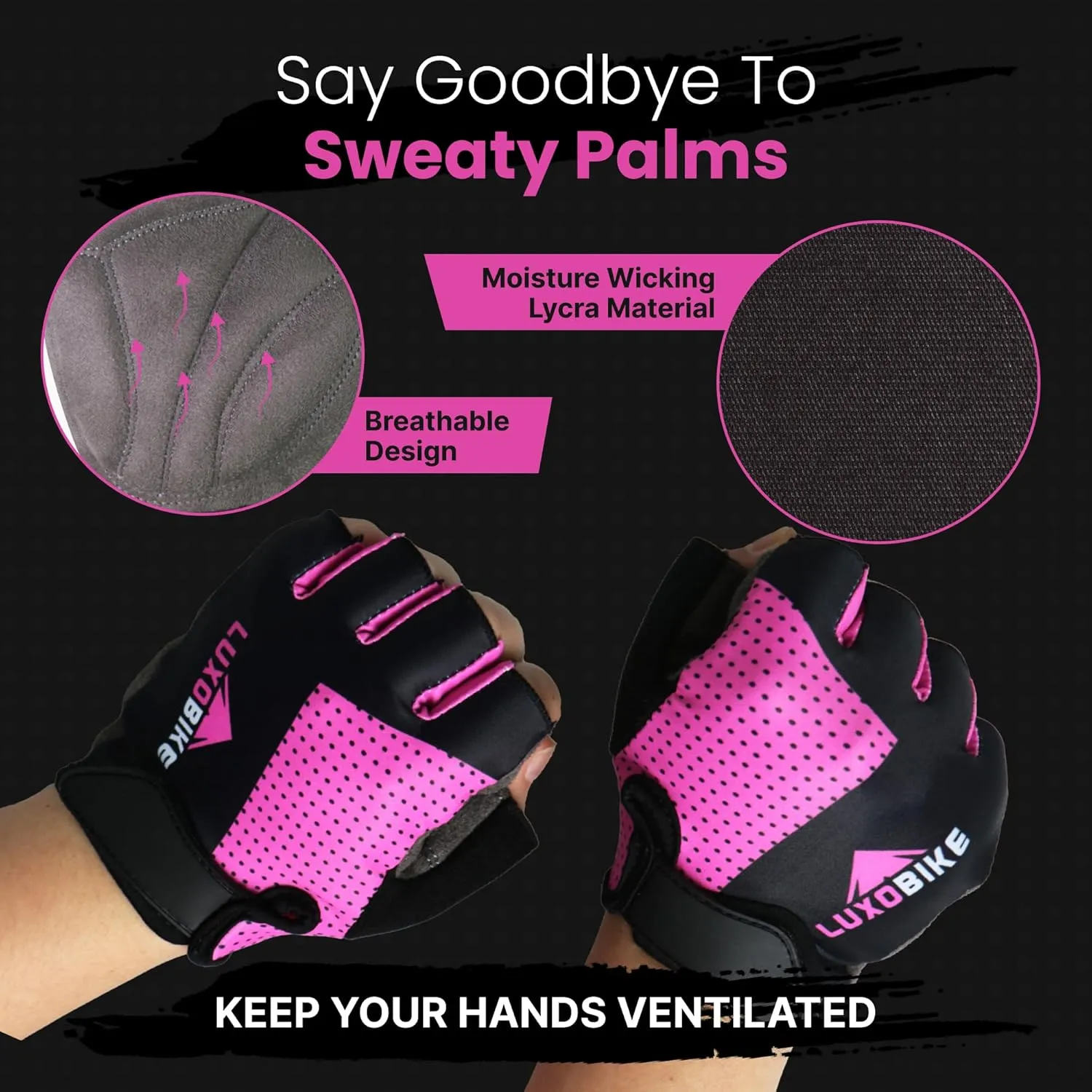 Bike Gloves for Men Cycling Biking Gloves Women - Padded Shock Absorbing Bicycle Riding, Anti-Slip Breahtable Half-Finger 's for Mountain Biker Ebike