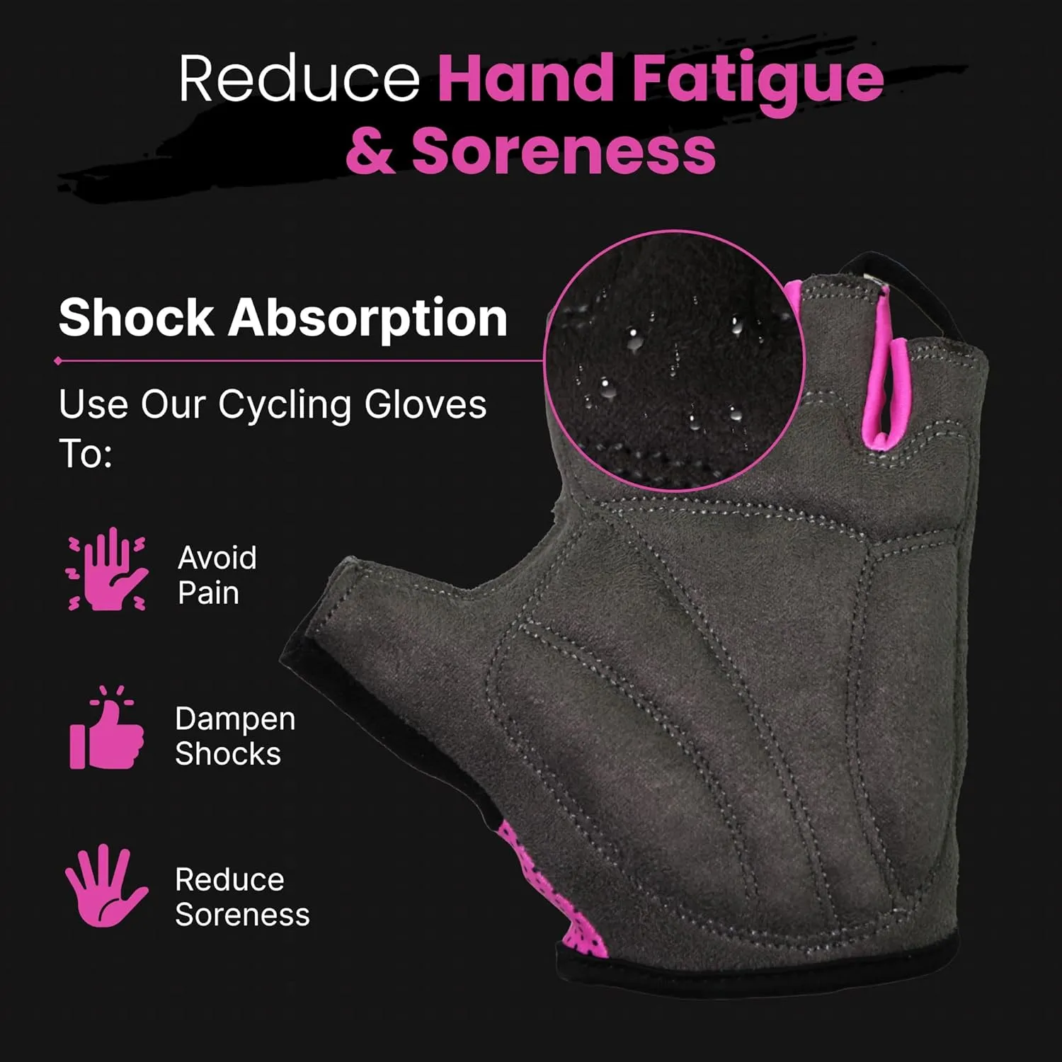 Bike Gloves for Men Cycling Biking Gloves Women - Padded Shock Absorbing Bicycle Riding, Anti-Slip Breahtable Half-Finger 's for Mountain Biker Ebike