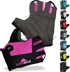 Bike Gloves for Men Cycling Biking Gloves Women - Padded Shock Absorbing Bicycle Riding, Anti-Slip Breahtable Half-Finger 's for Mountain Biker Ebike