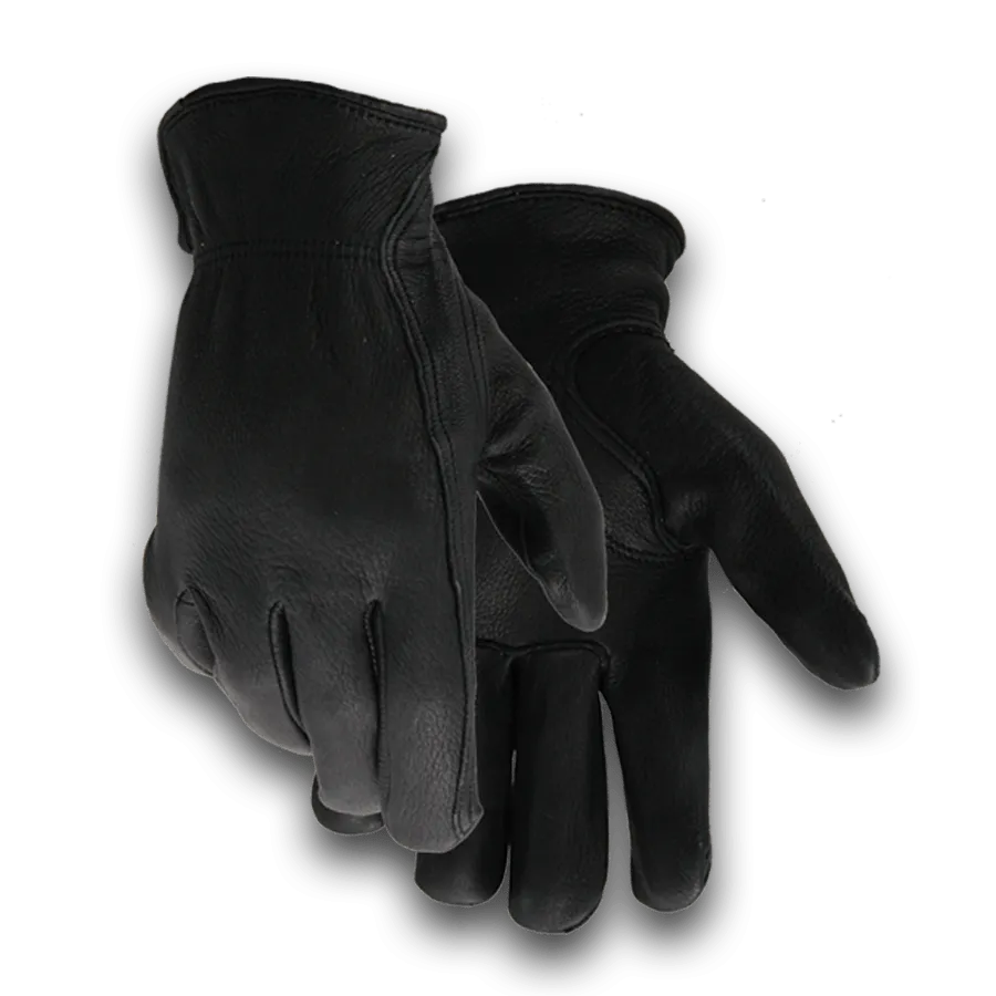 Black Leather Gloves Menswear 806