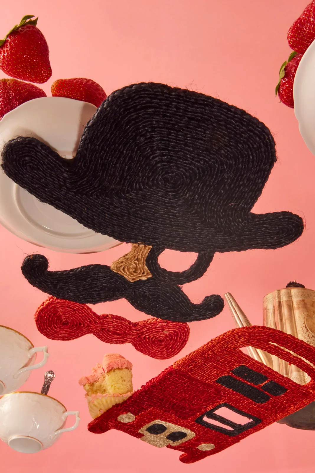 Bowler Hat placemat - Black