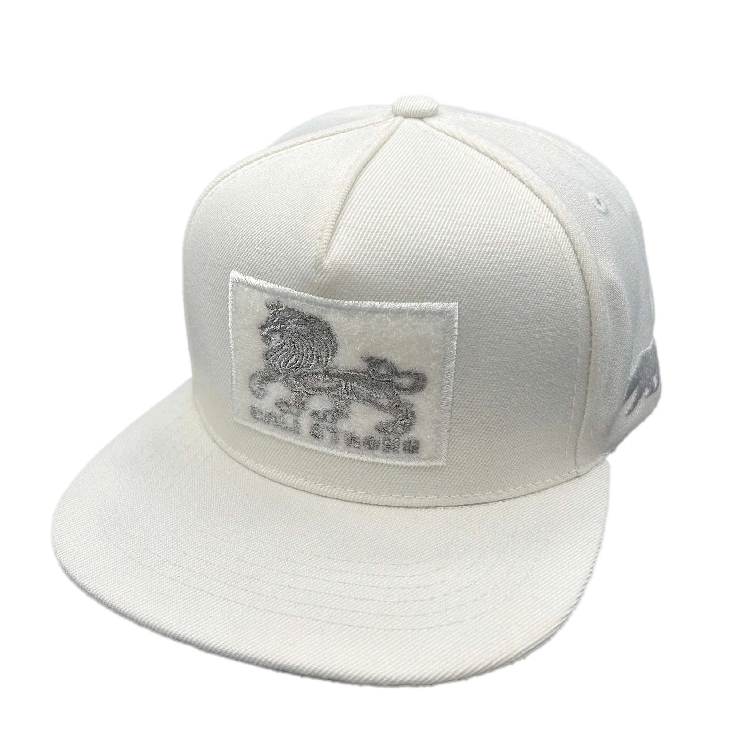 CALI Strong Word Bear Tactical Hat Flat Bill Morale Patch White