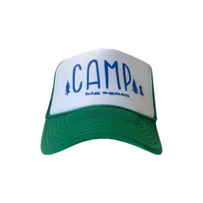 Camp Trucker Hat - White/Kelly Green