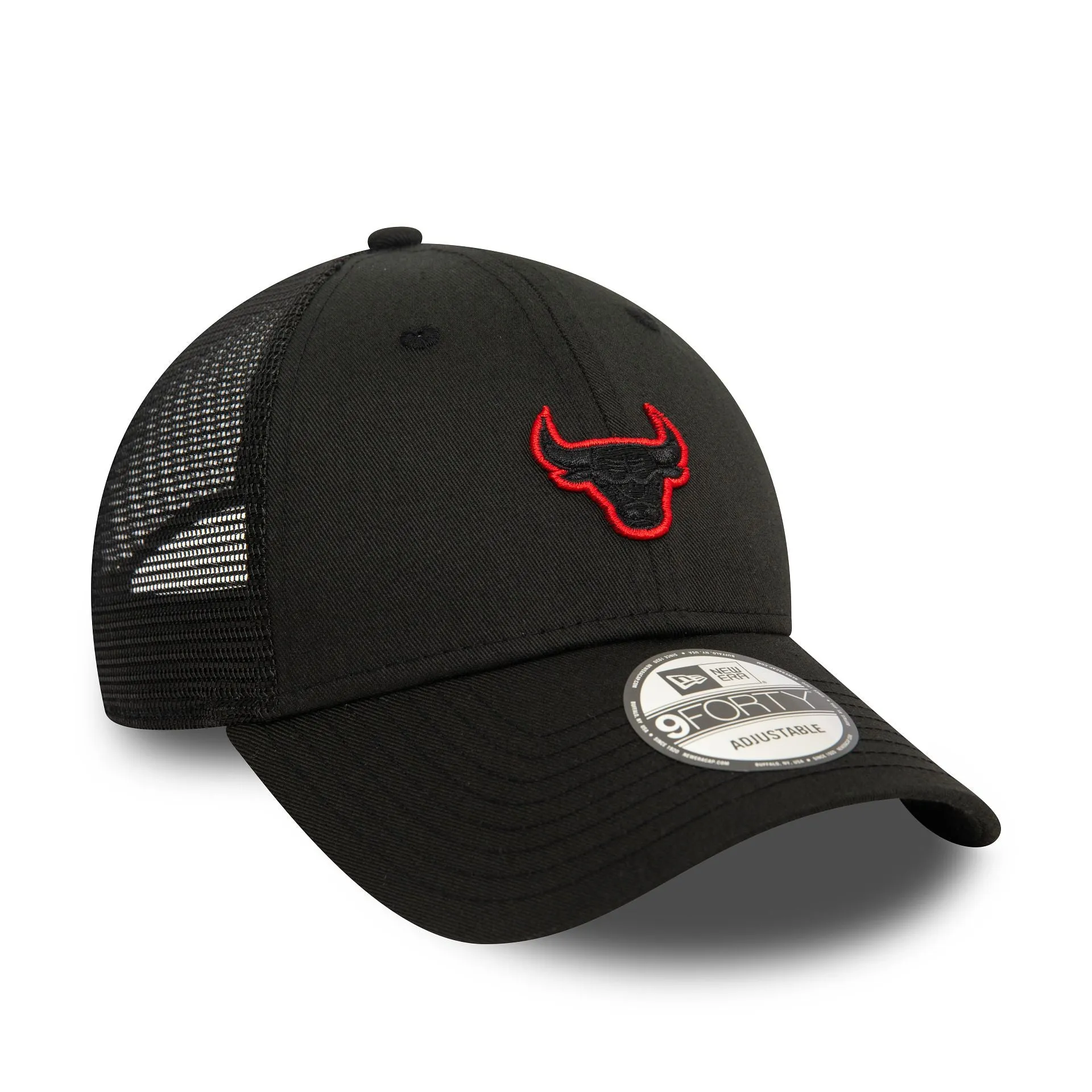 Chicago Bulls Home Field Black 9FORTY Adjustable Trucker Cap