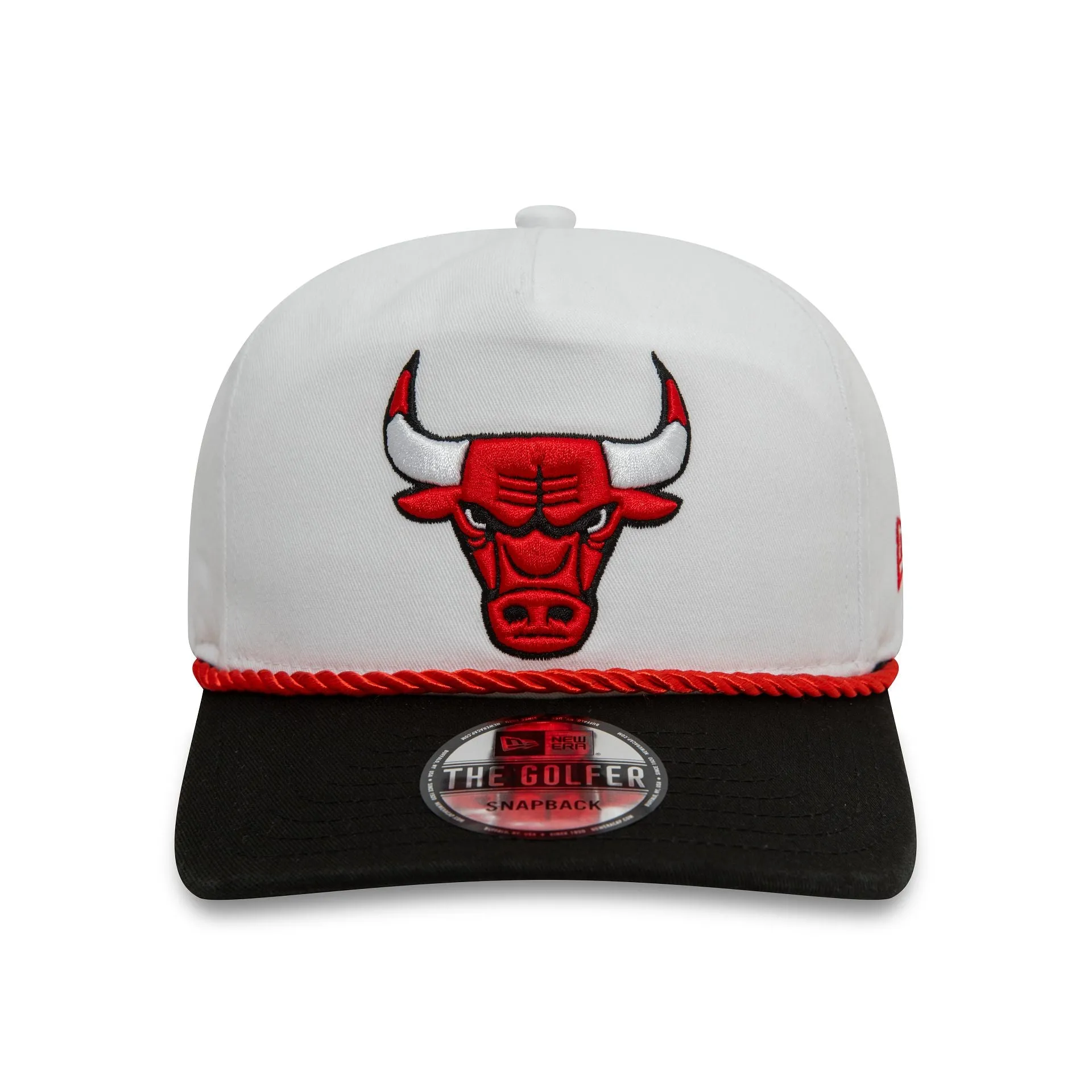 Chicago Bulls Washed NBA White Golfer Snapback Cap