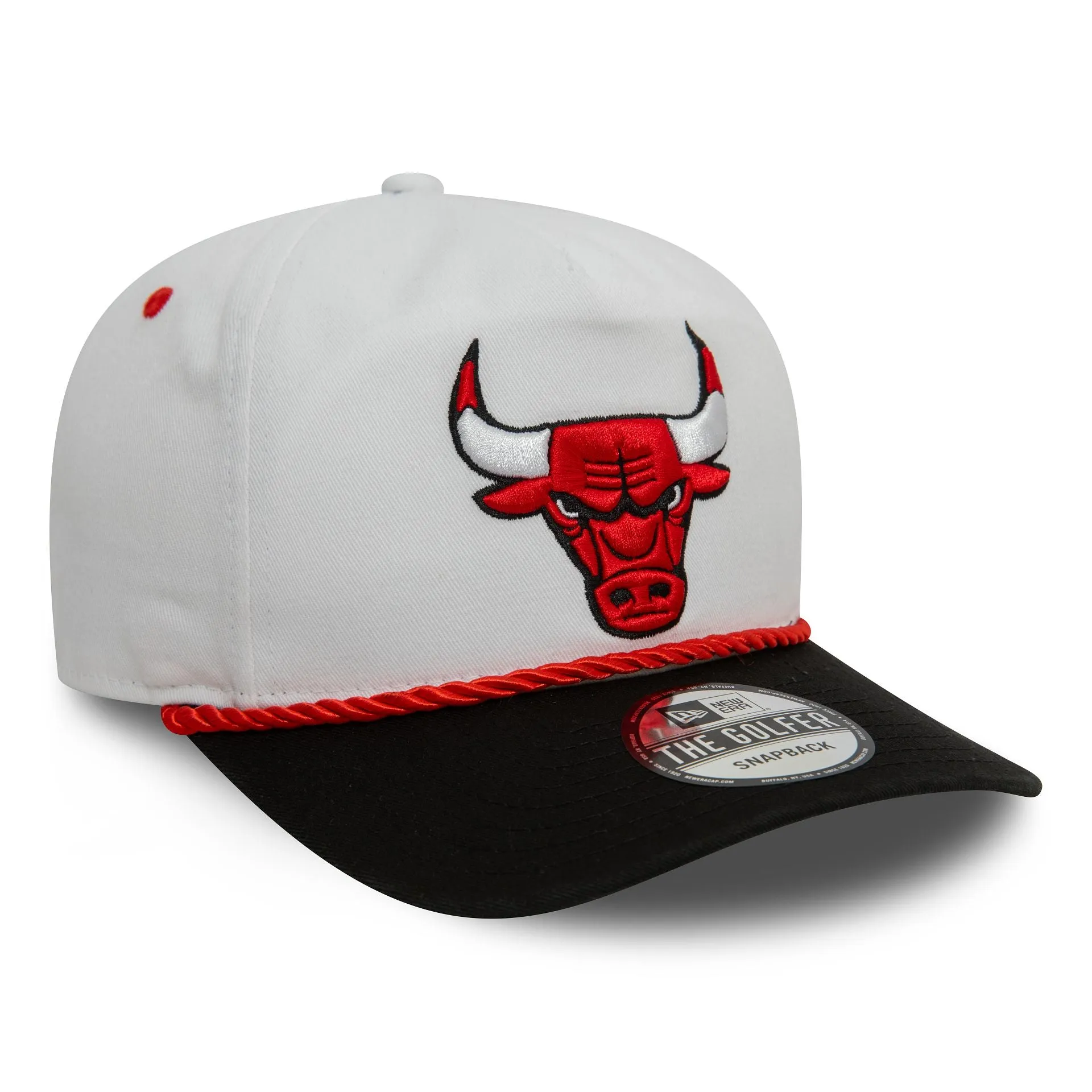 Chicago Bulls Washed NBA White Golfer Snapback Cap