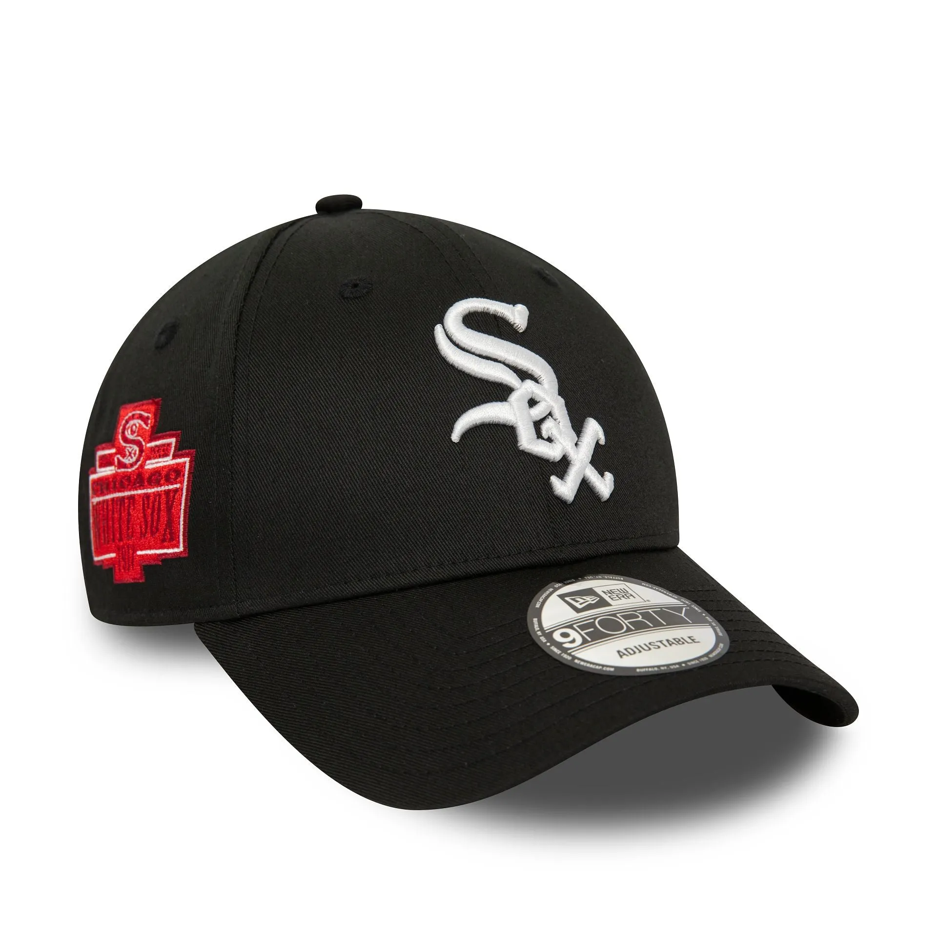 Chicago White Sox World Series World Series Patch Black 9FORTY Adjustable Cap