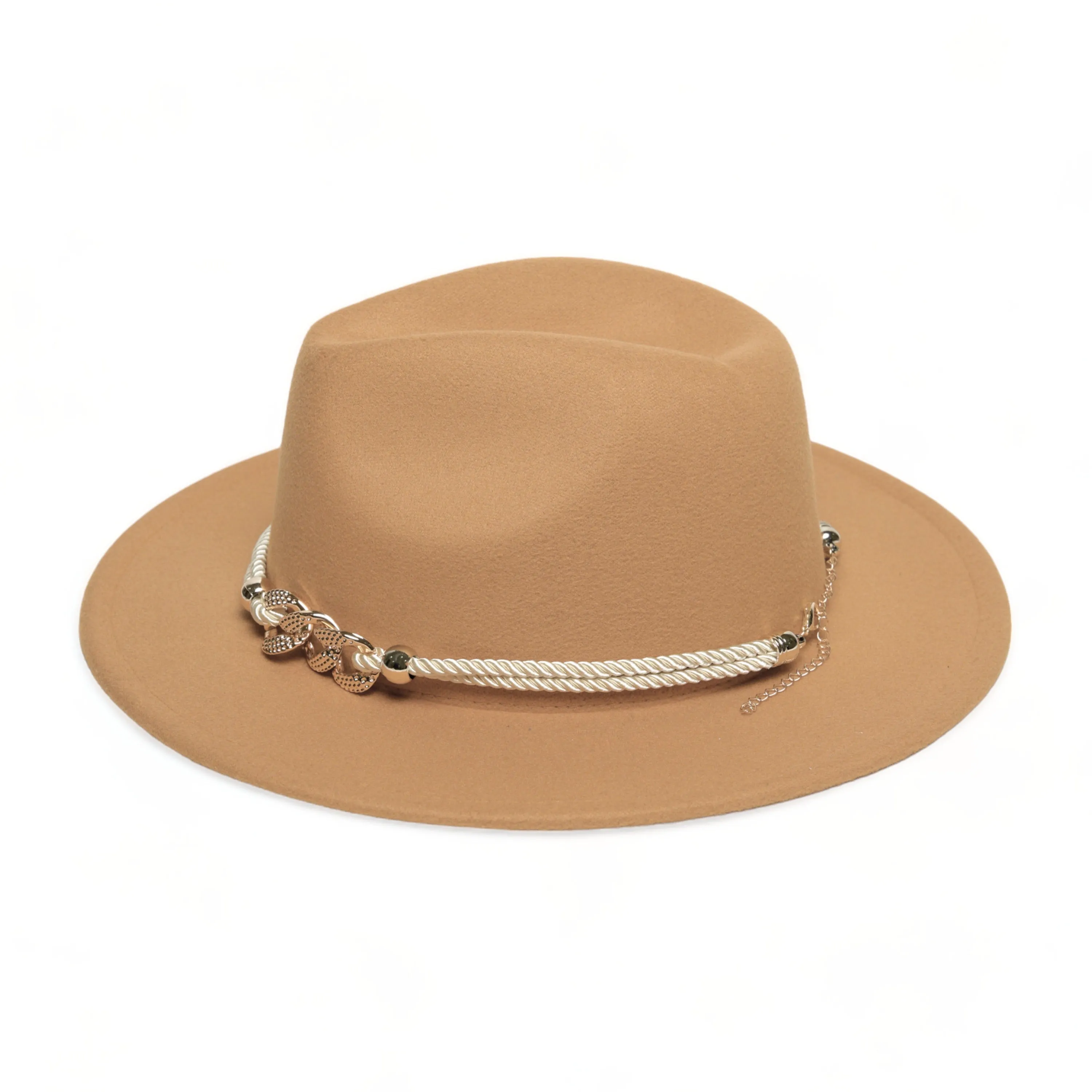 Chokore Fedora Hat with Belt Buckle (Tan Brown)