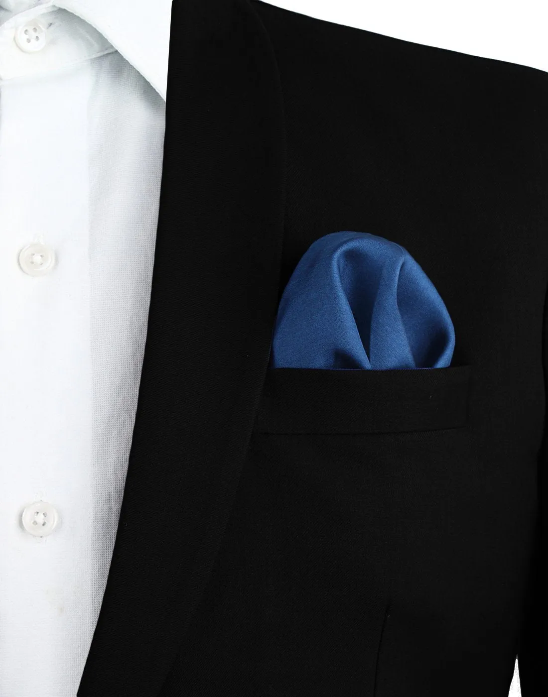 Chokore Peacock Blue Pocket Square - the Solids line