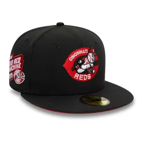 Cincinnati Reds MLB Batter Up Black 59FIFTY Fitted Cap