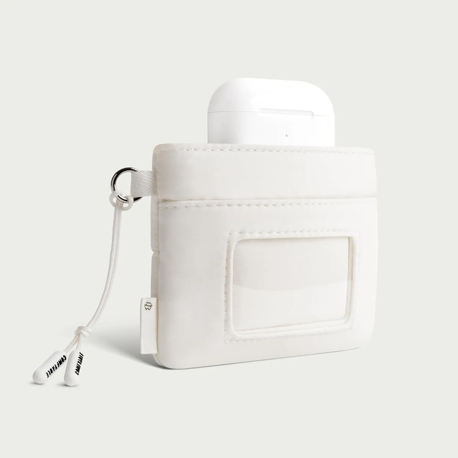 Comfyable Cute Puffy Coin Purse Pouch Change Holder For Women, Small Organizer with ID Window, Magnetic Closure, Water-repellent, Storage for Coin, Airpods, Lipstick, Card, Rice