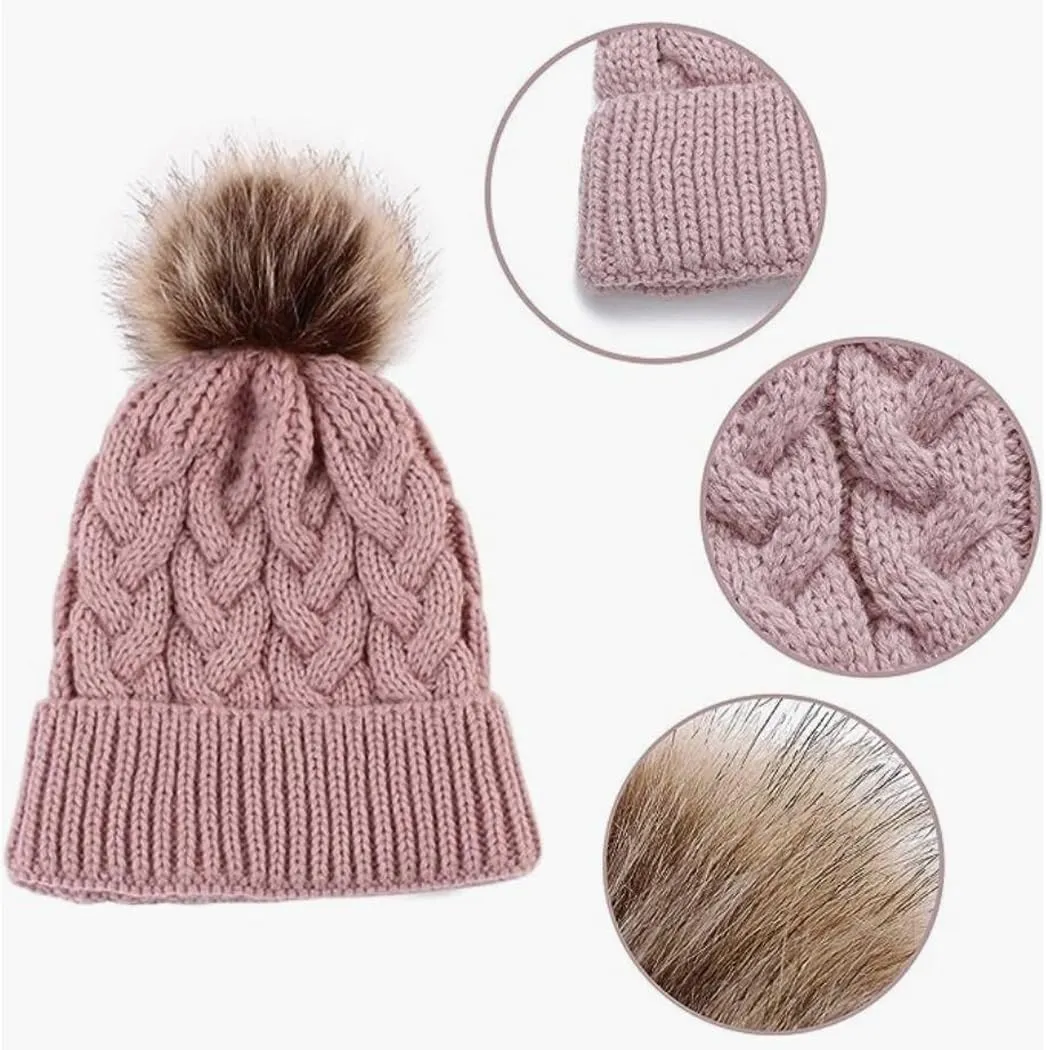 DANMY Baby Beanie Hat, Infant Newborn Toddler Winter Warm Knit Cap for Little Boys Girls, Winter Warm Hat
