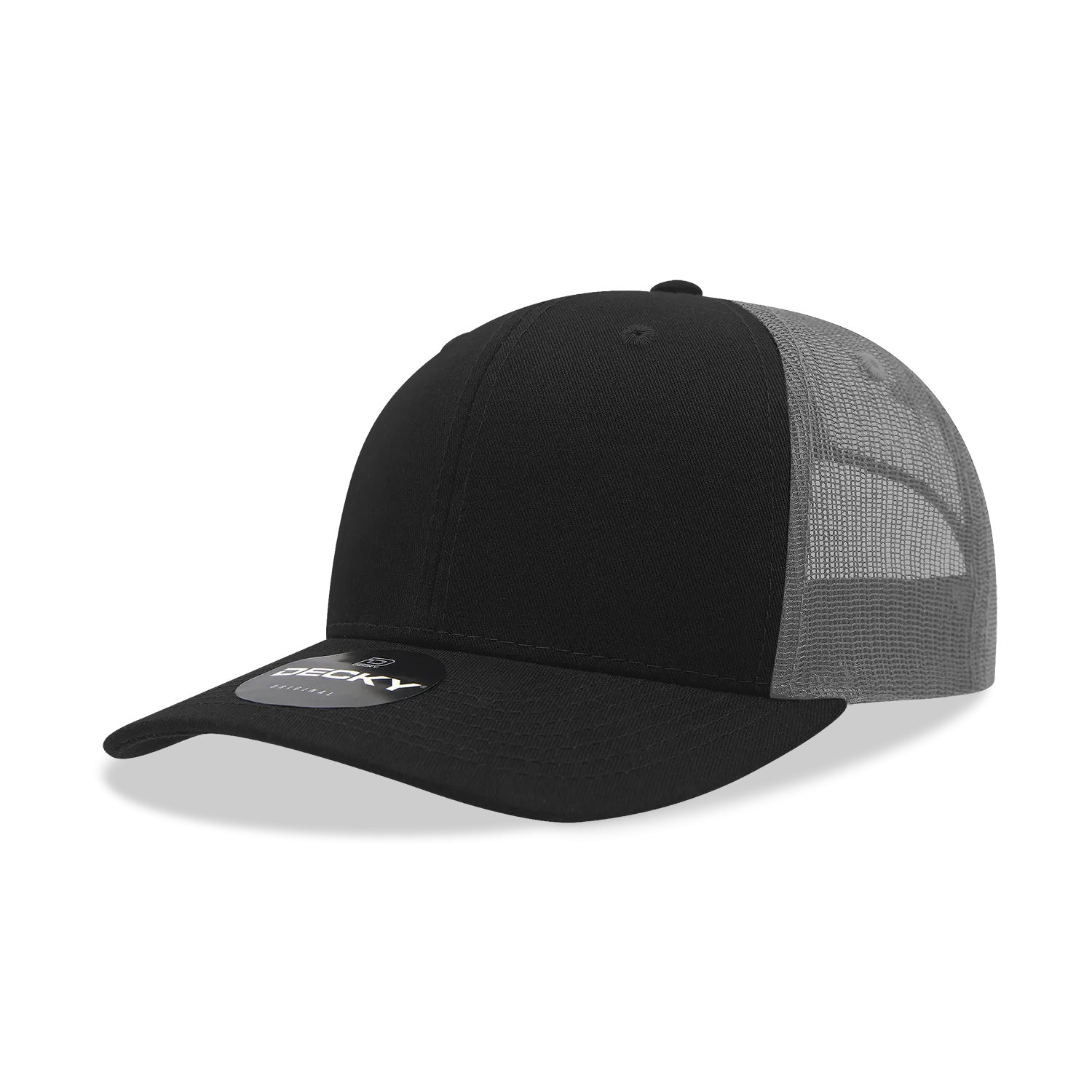 Decky 6021 - Classic Trucker Hat, 6 Panel Mid Profile Trucker Cap