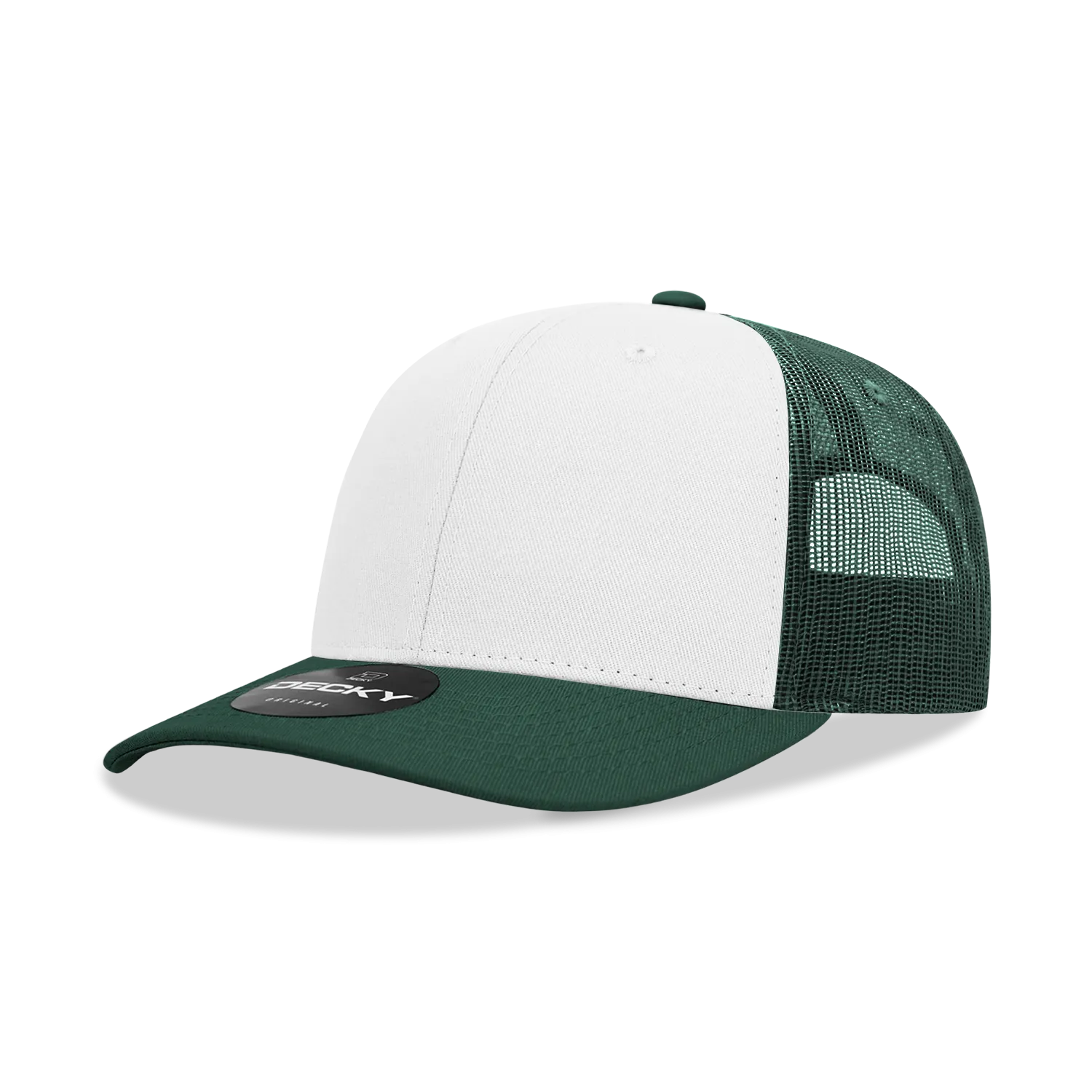 Decky 6021 - Classic Trucker Hat, 6 Panel Mid Profile Trucker Cap
