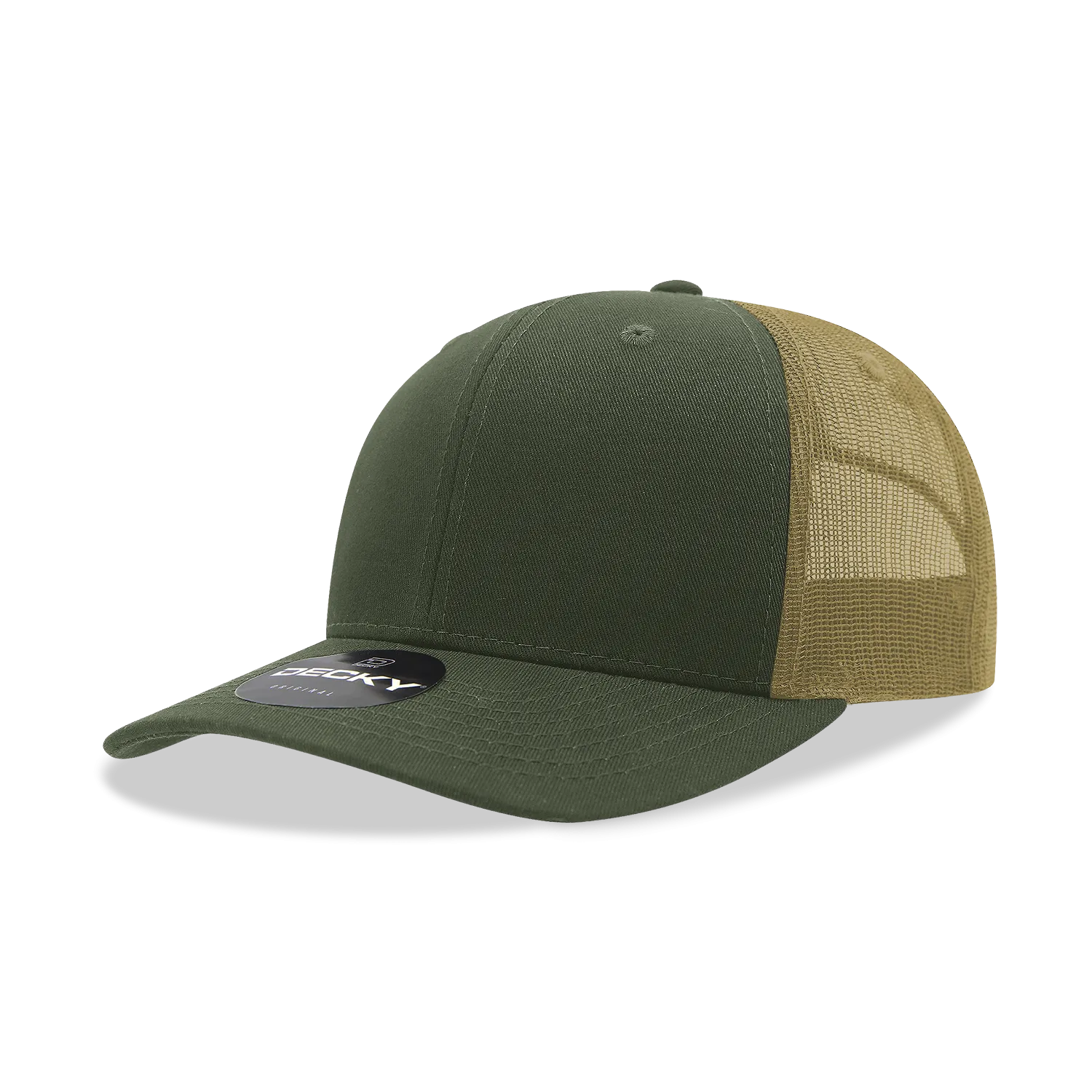 Decky 6021 - Classic Trucker Hat, 6 Panel Mid Profile Trucker Cap