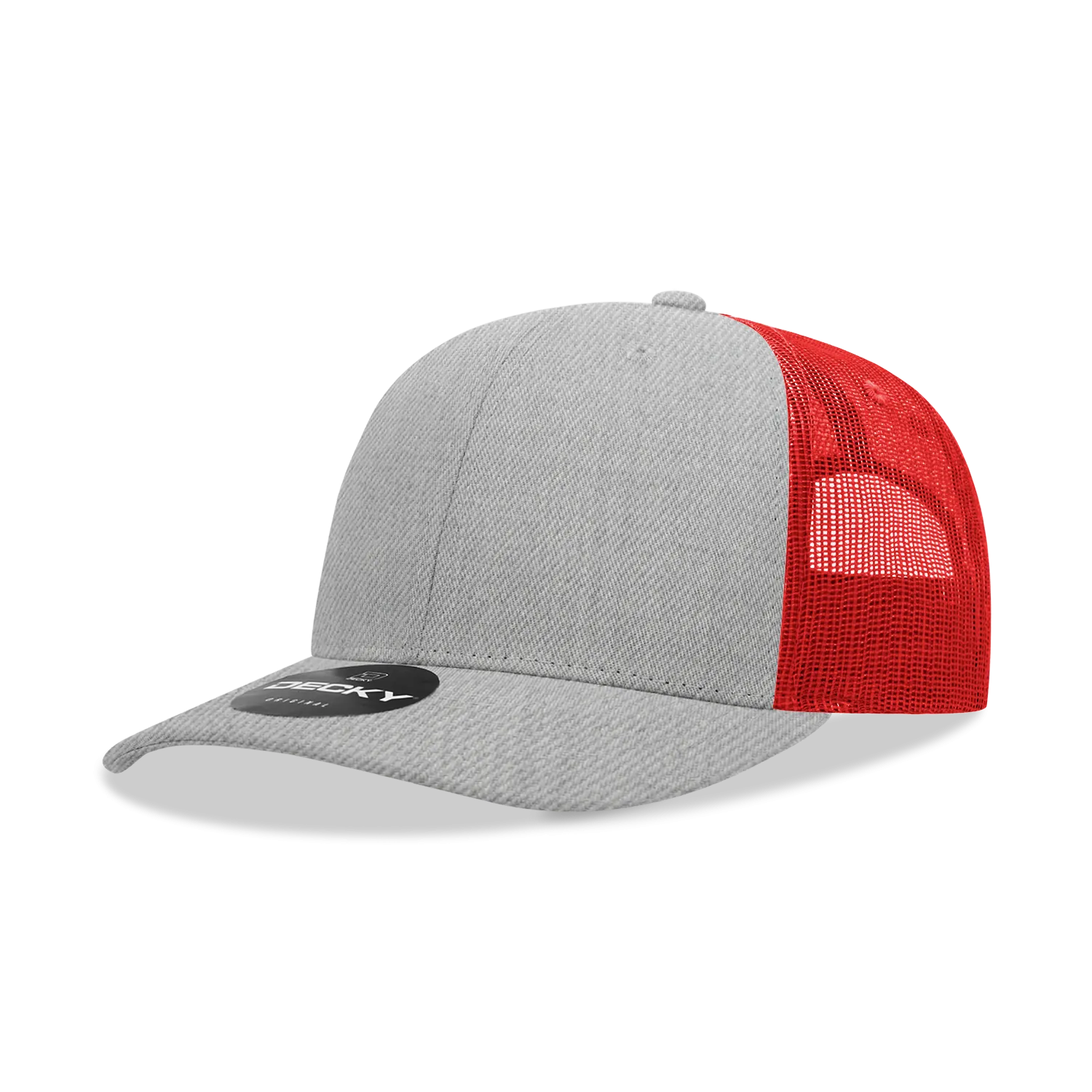 Decky 6021 - Classic Trucker Hat, 6 Panel Mid Profile Trucker Cap
