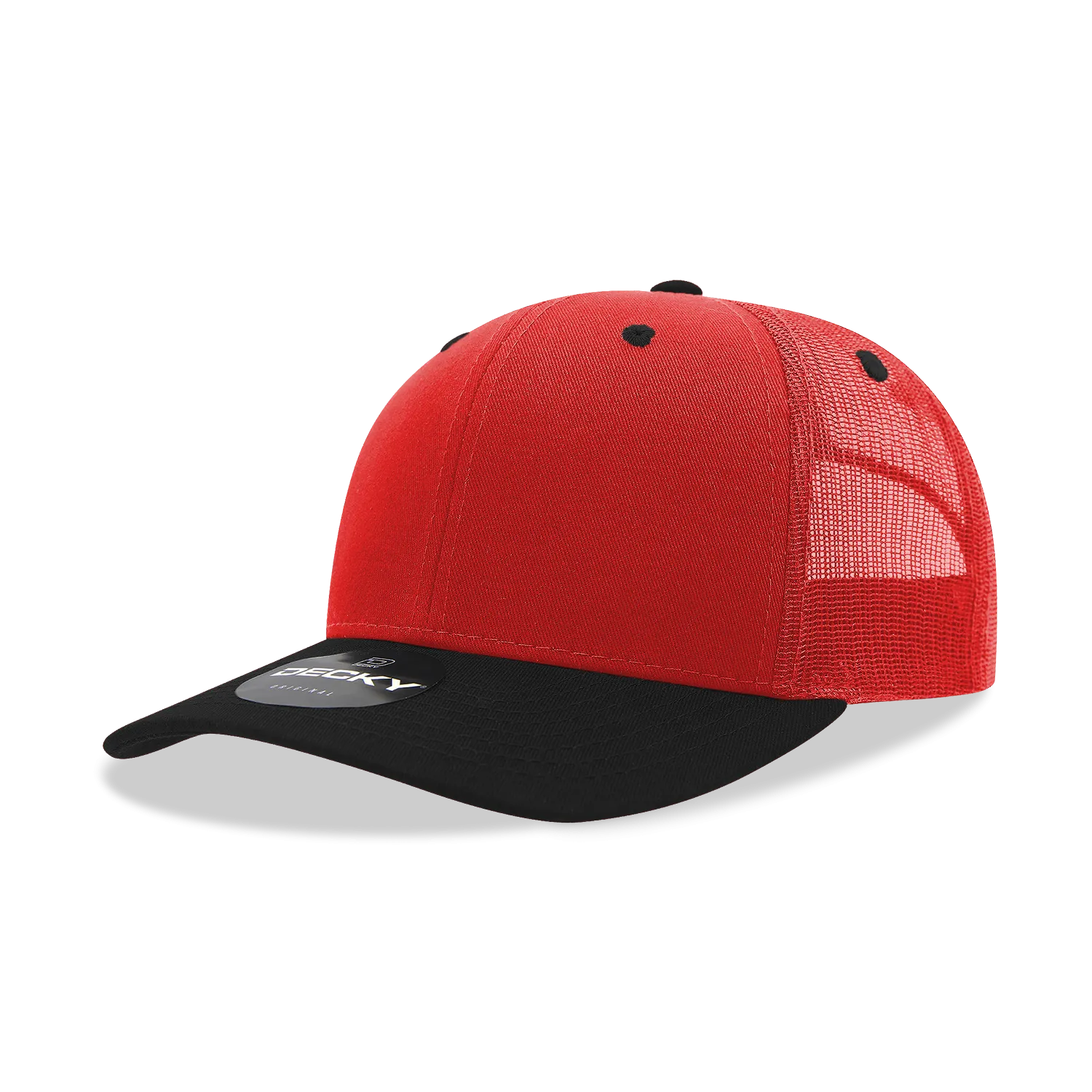 Decky 6021 - Classic Trucker Hat, 6 Panel Mid Profile Trucker Cap
