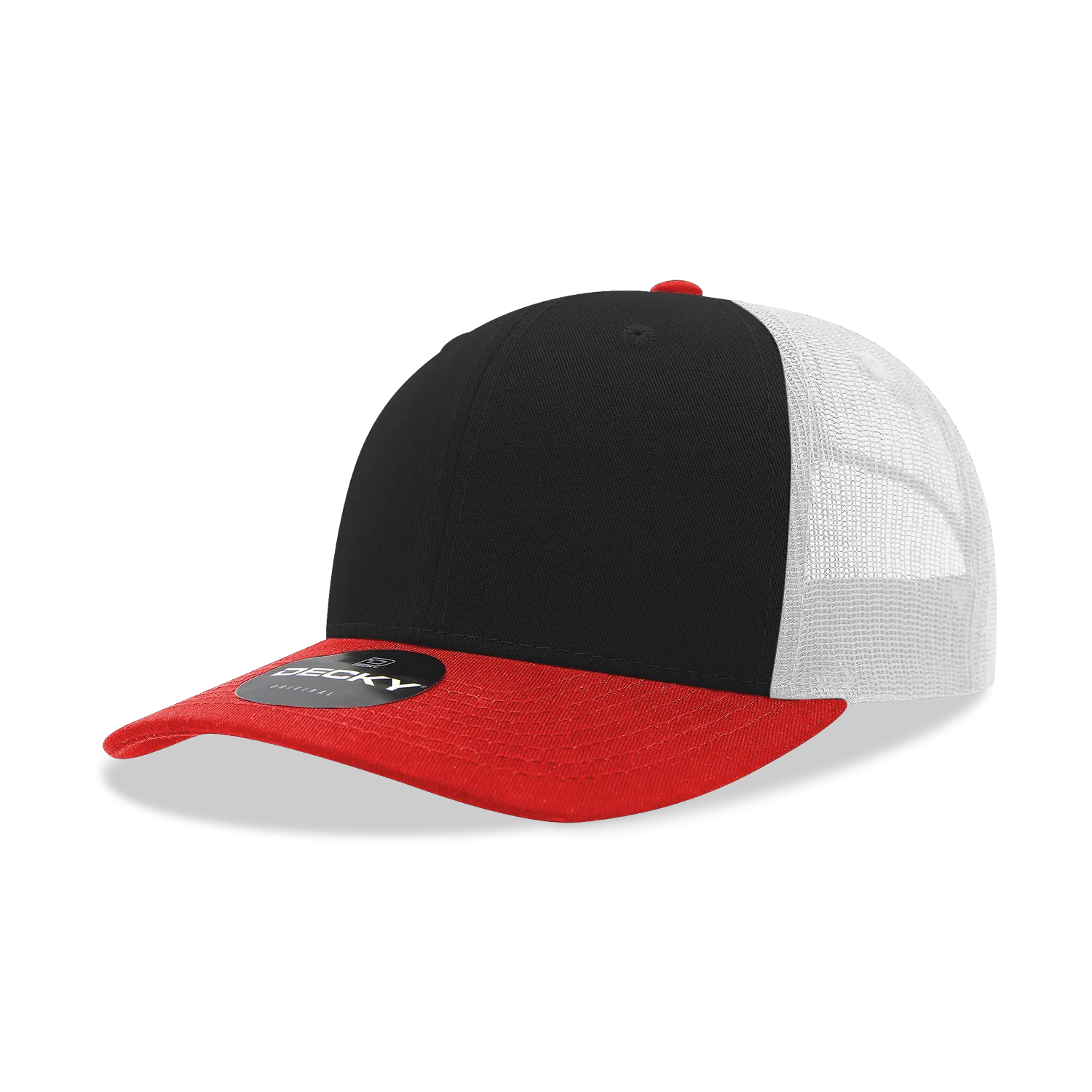 Decky 6021 - Classic Trucker Hat, 6 Panel Mid Profile Trucker Cap