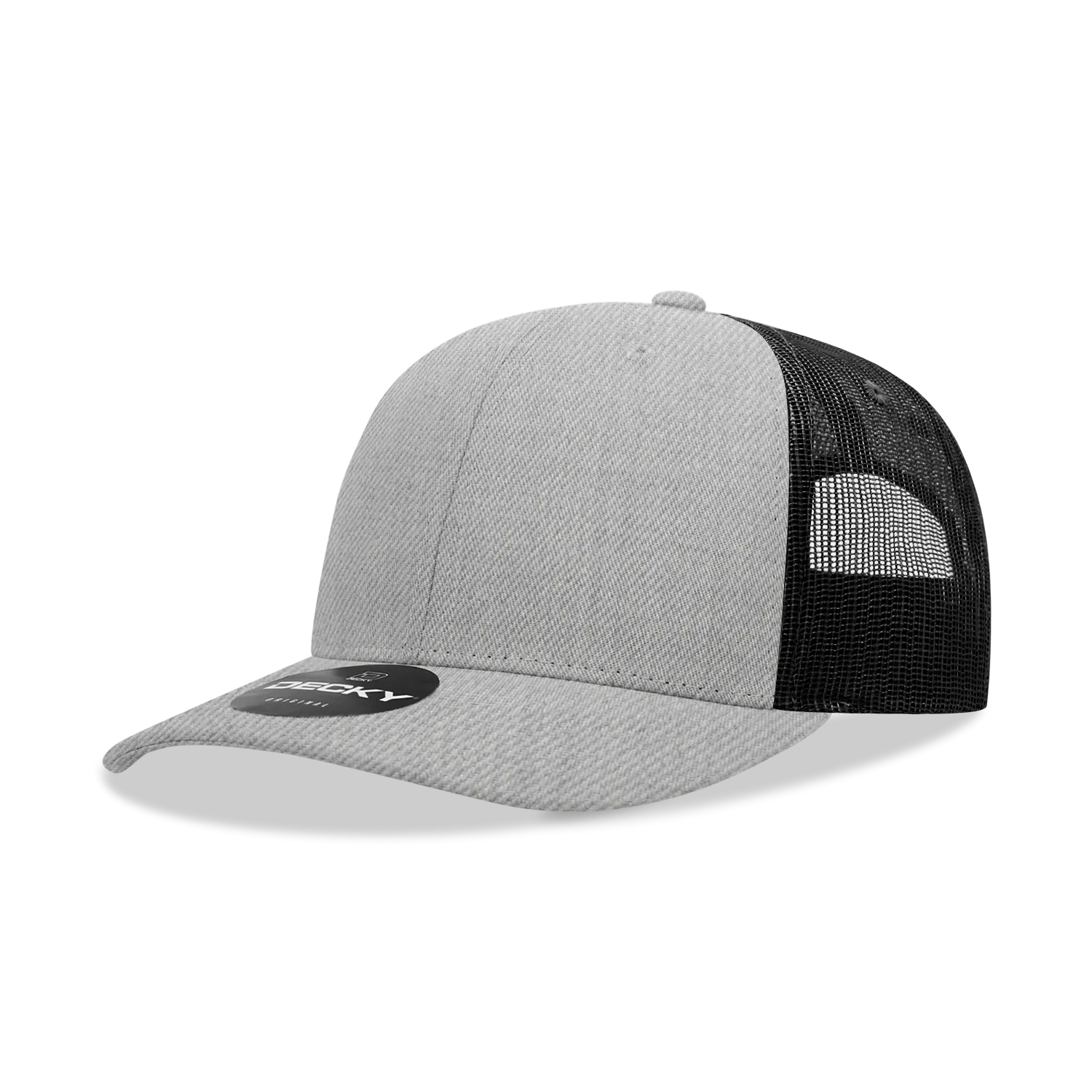 Decky 6021 - Classic Trucker Hat, 6 Panel Mid Profile Trucker Cap