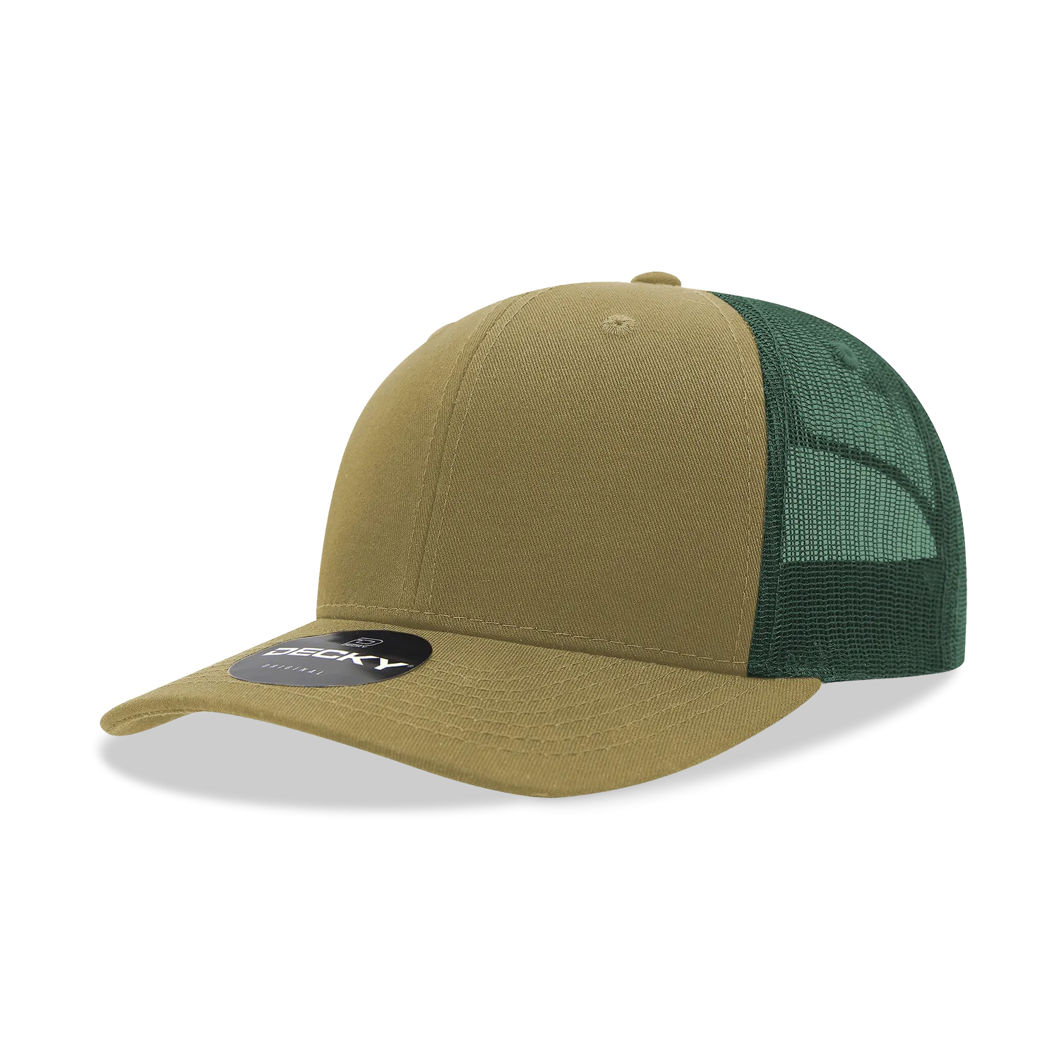 Decky 6021 - Classic Trucker Hat, 6 Panel Mid Profile Trucker Cap