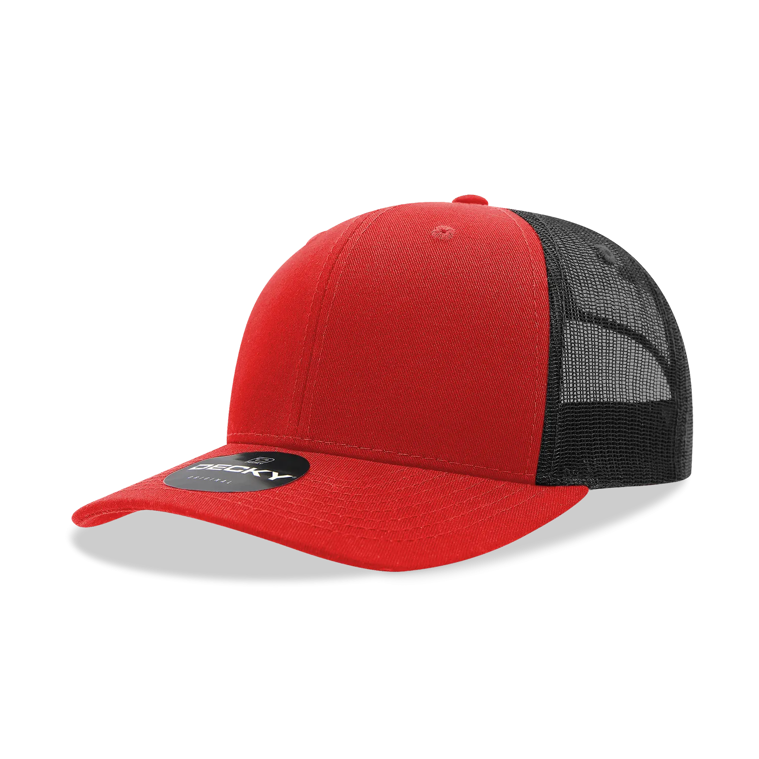Decky 6021 - Classic Trucker Hat, 6 Panel Mid Profile Trucker Cap
