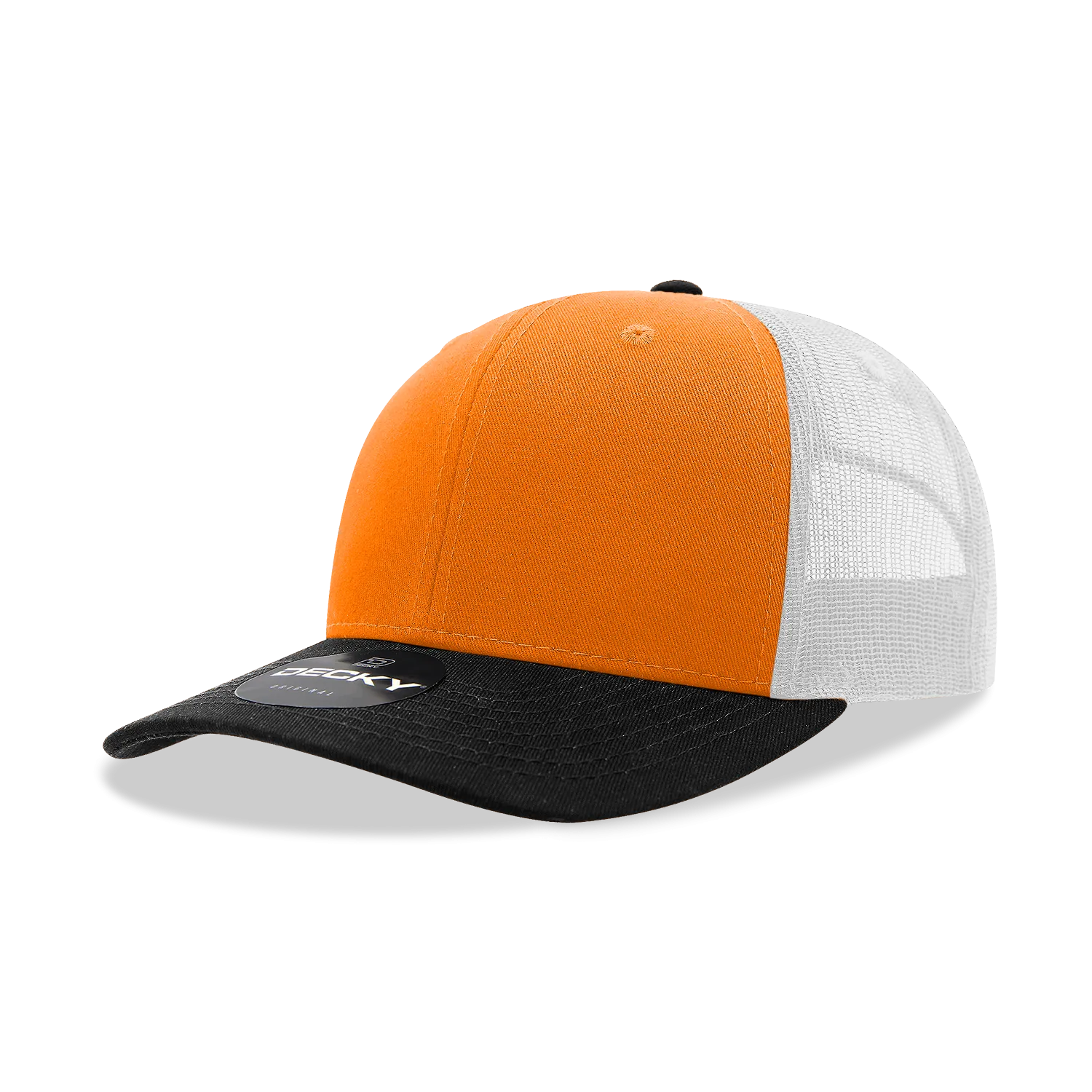 Decky 6021 - Classic Trucker Hat, 6 Panel Mid Profile Trucker Cap