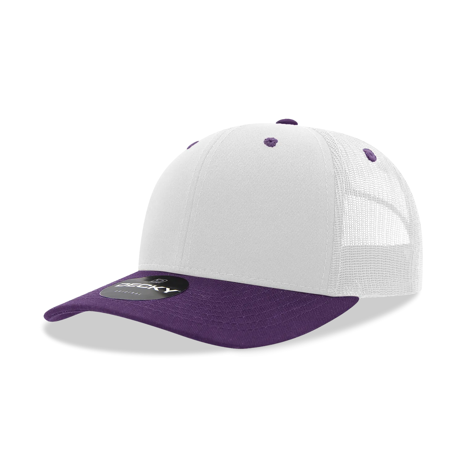 Decky 6021 - Classic Trucker Hat, 6 Panel Mid Profile Trucker Cap