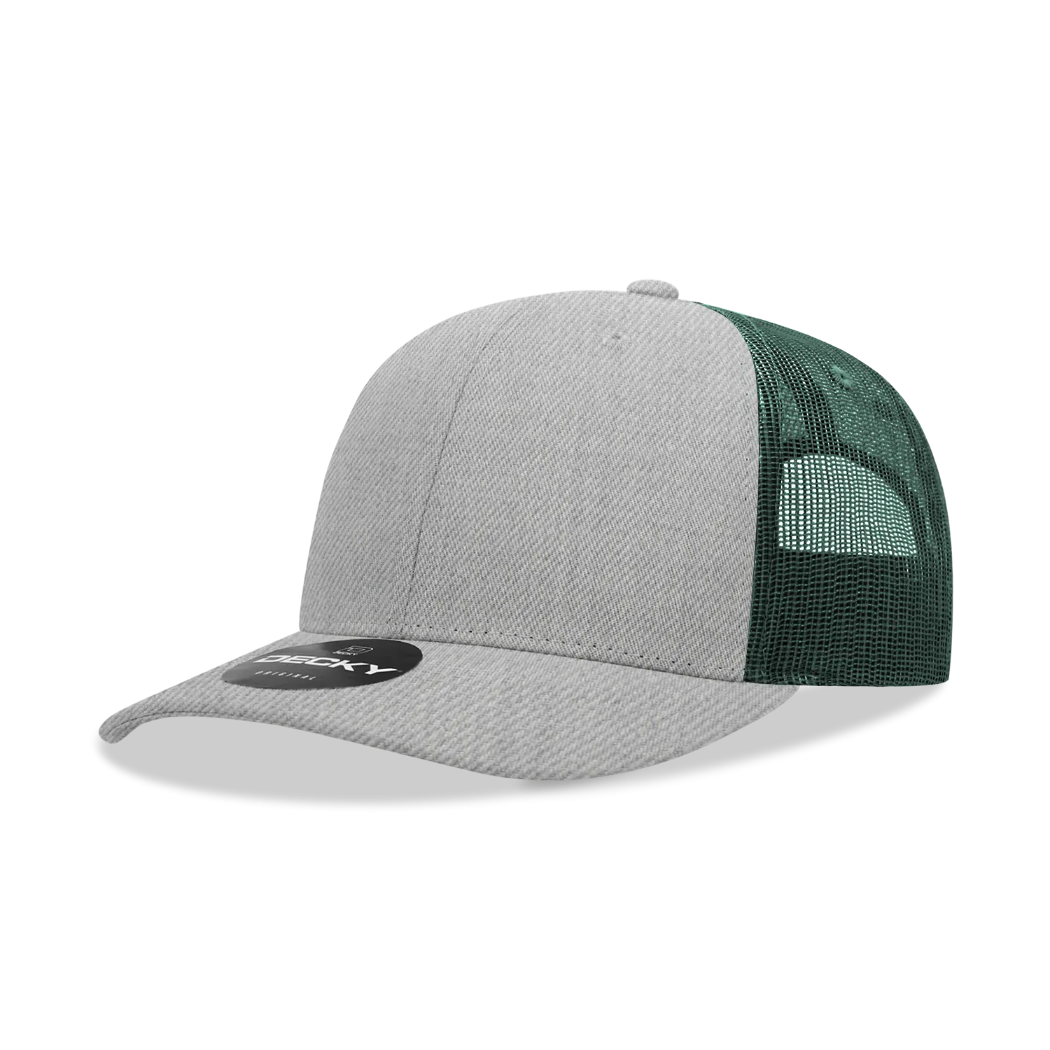 Decky 6021 - Classic Trucker Hat, 6 Panel Mid Profile Trucker Cap