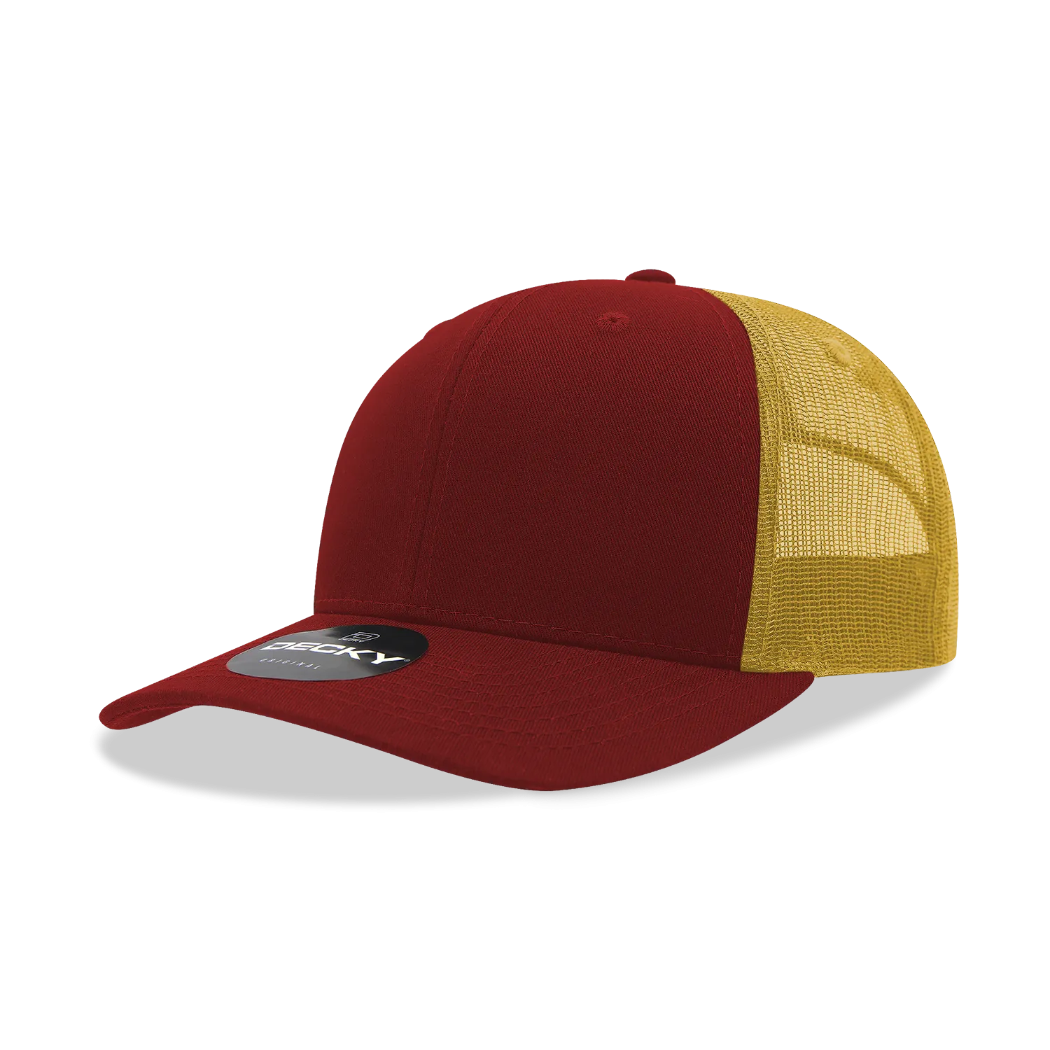 Decky 6021 - Classic Trucker Hat, 6 Panel Mid Profile Trucker Cap
