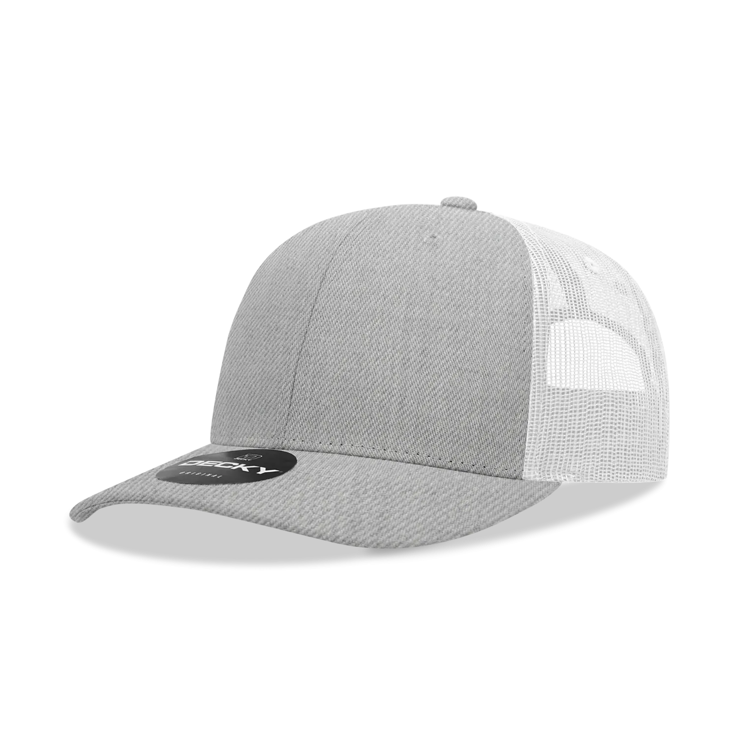 Decky 6021 - Classic Trucker Hat, 6 Panel Mid Profile Trucker Cap