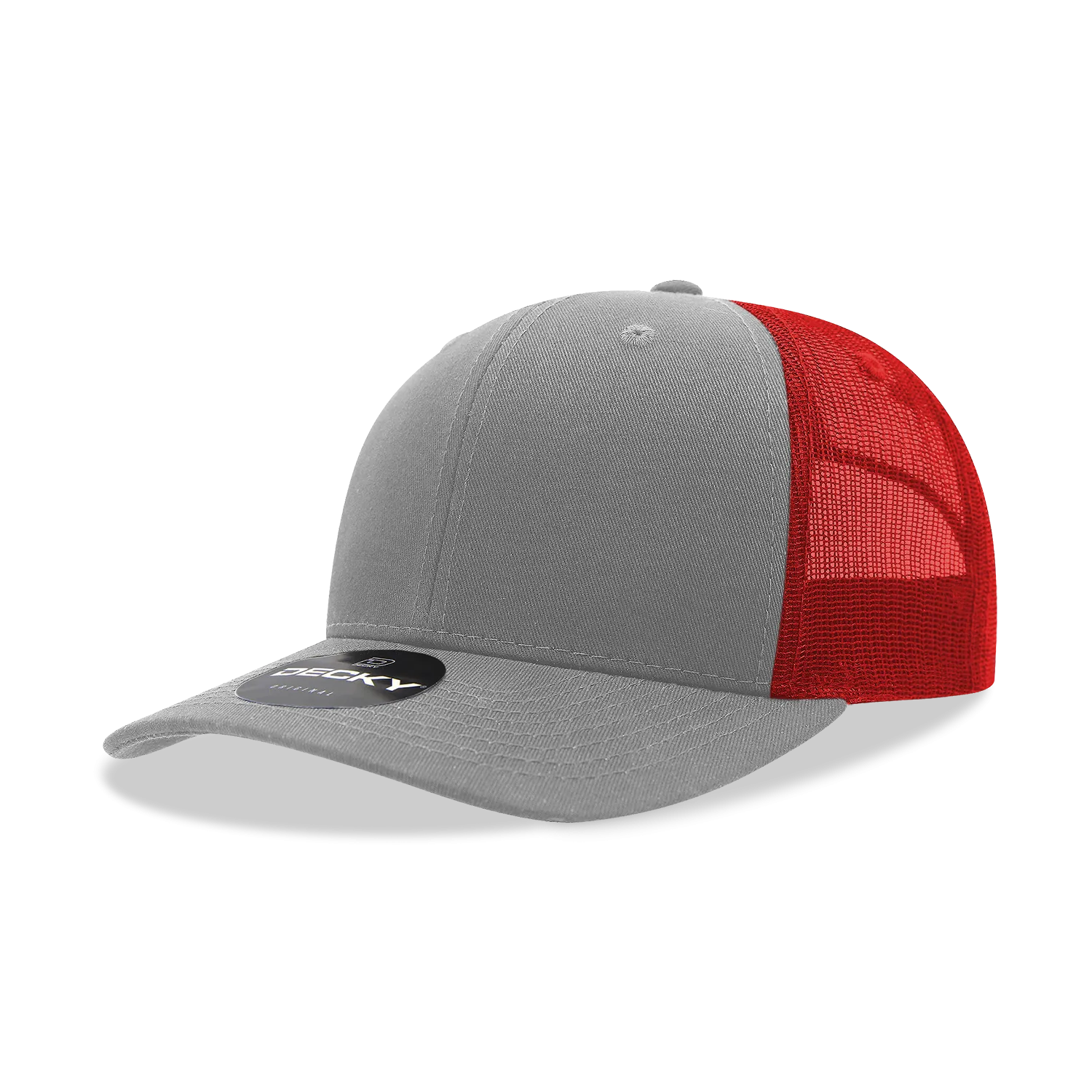 Decky 6021 - Classic Trucker Hat, 6 Panel Mid Profile Trucker Cap