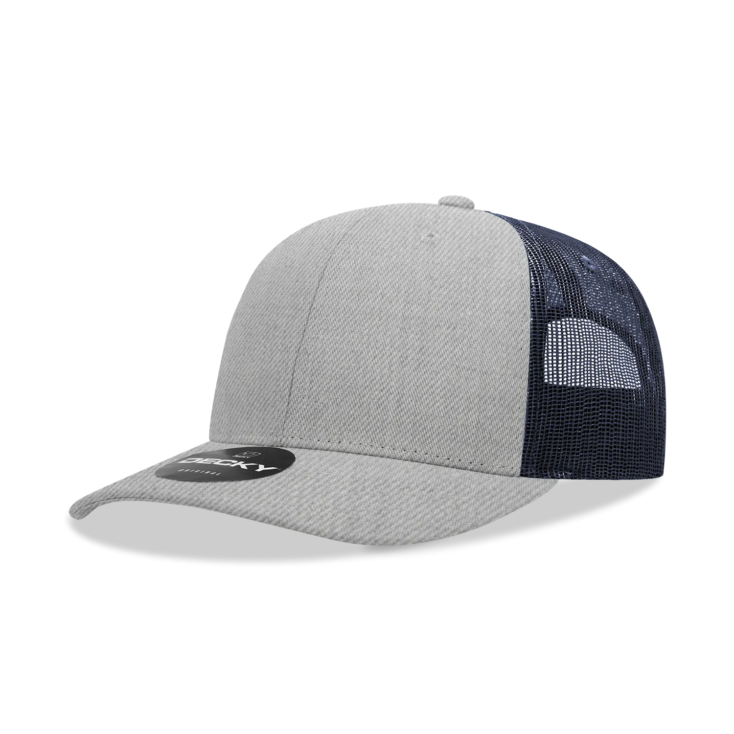 Decky 6021 - Classic Trucker Hat, 6 Panel Mid Profile Trucker Cap