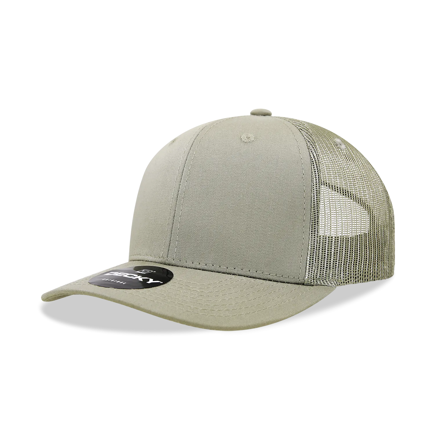 Decky 6021 - Classic Trucker Hat, 6 Panel Mid Profile Trucker Cap