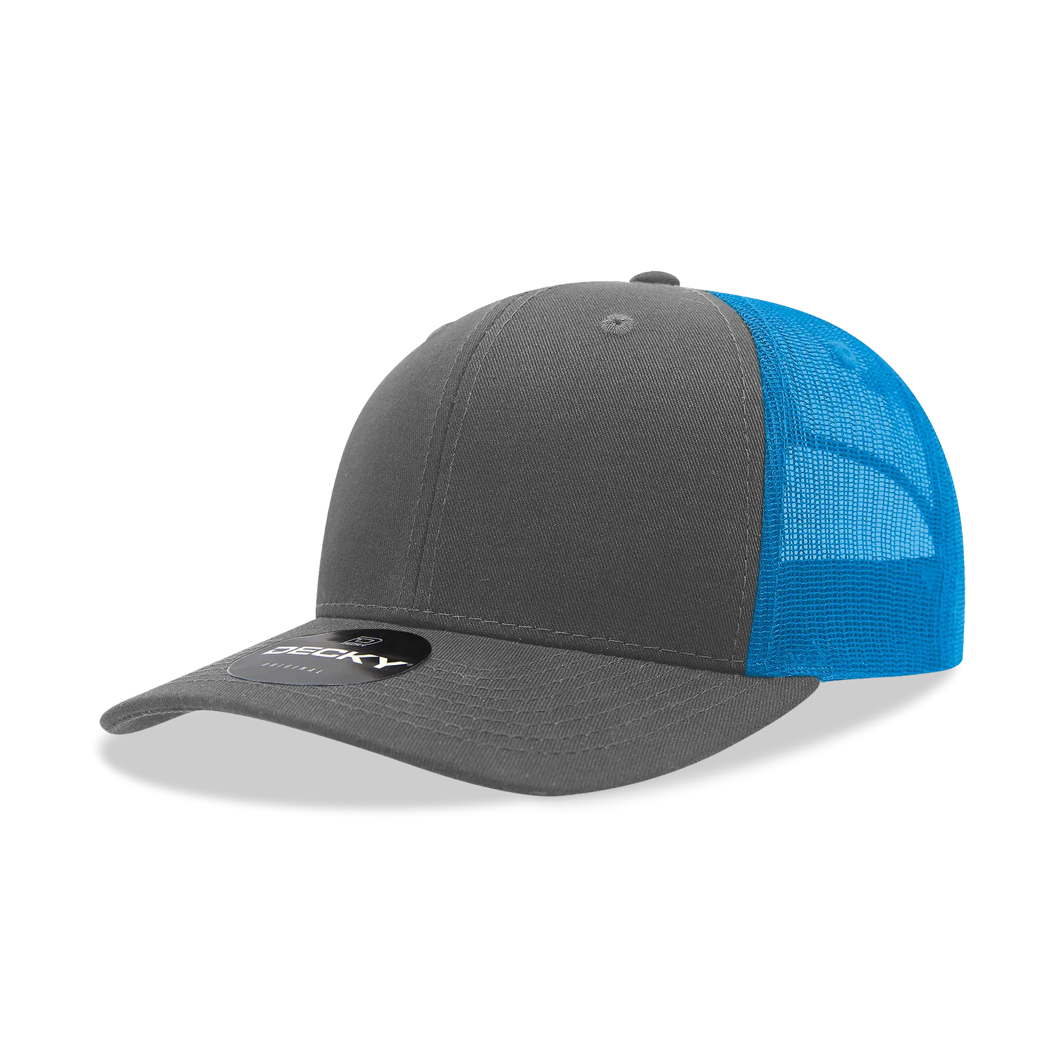 Decky 6021 - Classic Trucker Hat, 6 Panel Mid Profile Trucker Cap