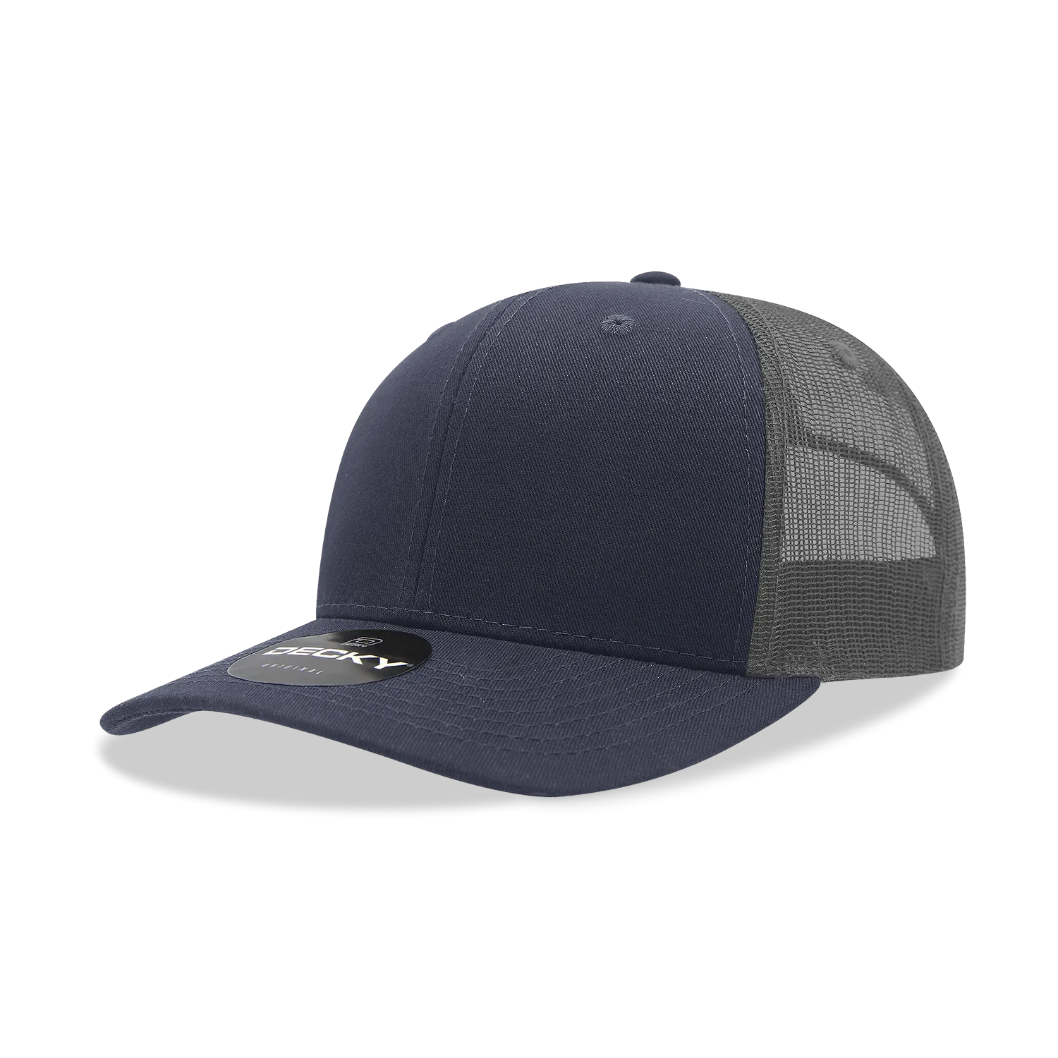 Decky 6021 - Classic Trucker Hat, 6 Panel Mid Profile Trucker Cap