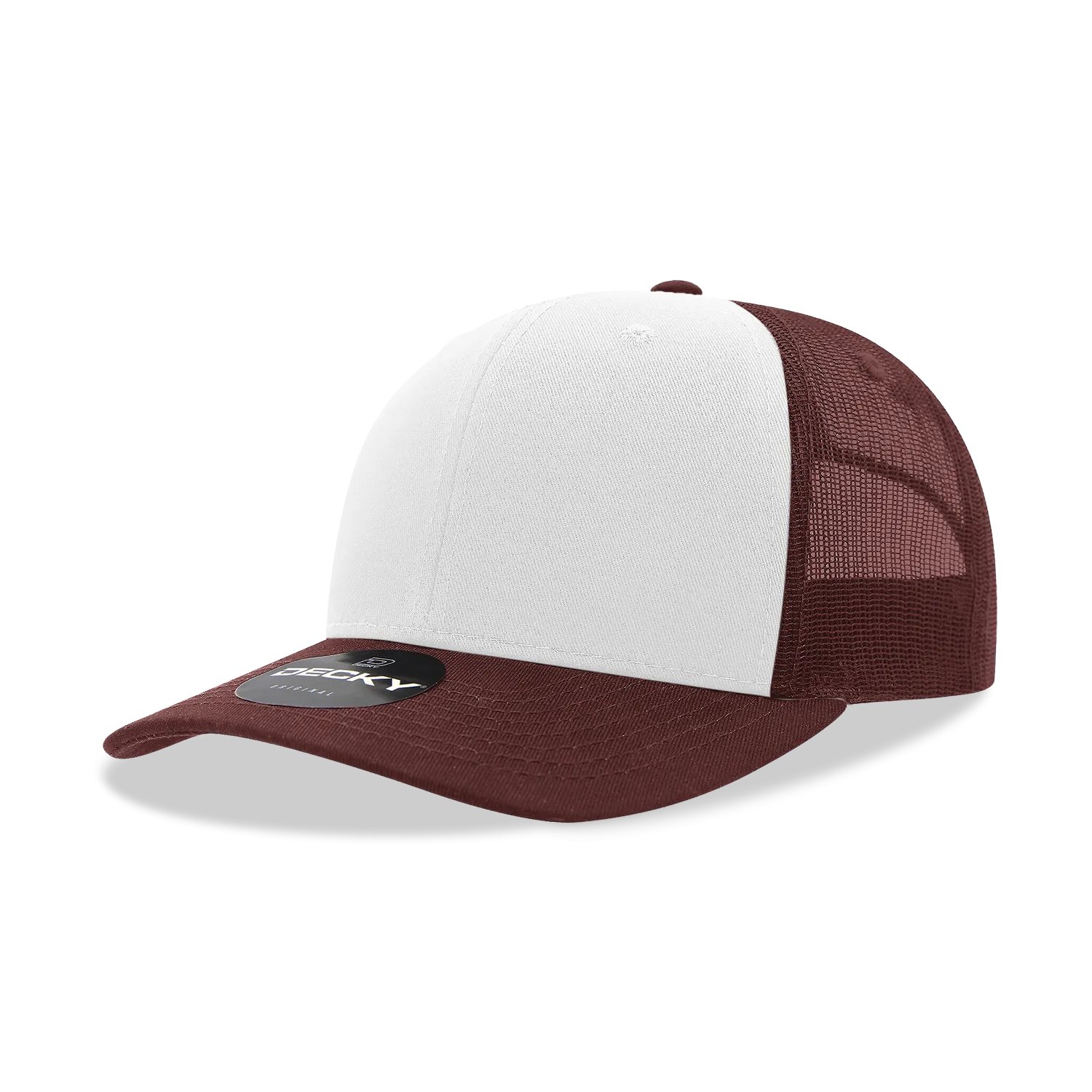 Decky 6021 - Classic Trucker Hat, 6 Panel Mid Profile Trucker Cap